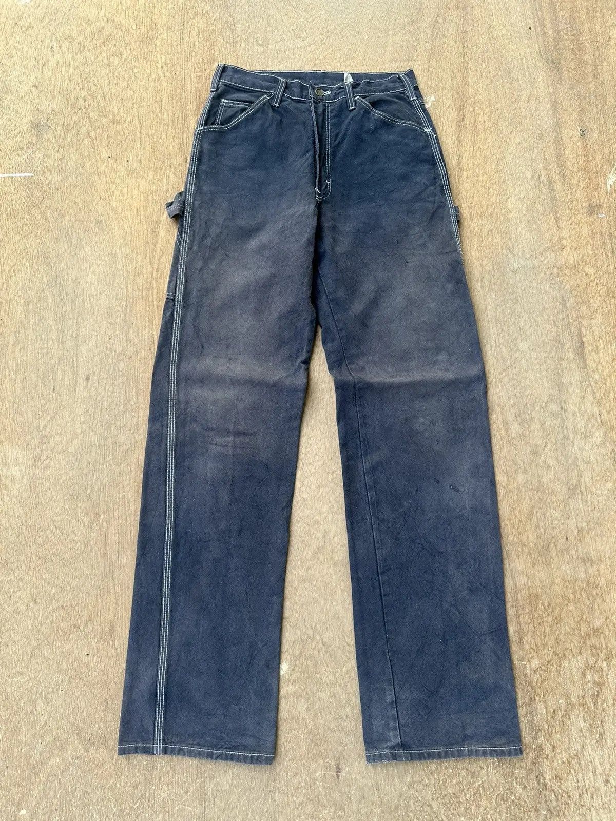 Dickies STEALS🔥VINTAGE DICKIES WORKWEAR FADED BAGGY CARPENTER PANTS Size US 27 - 1 Thumbnail