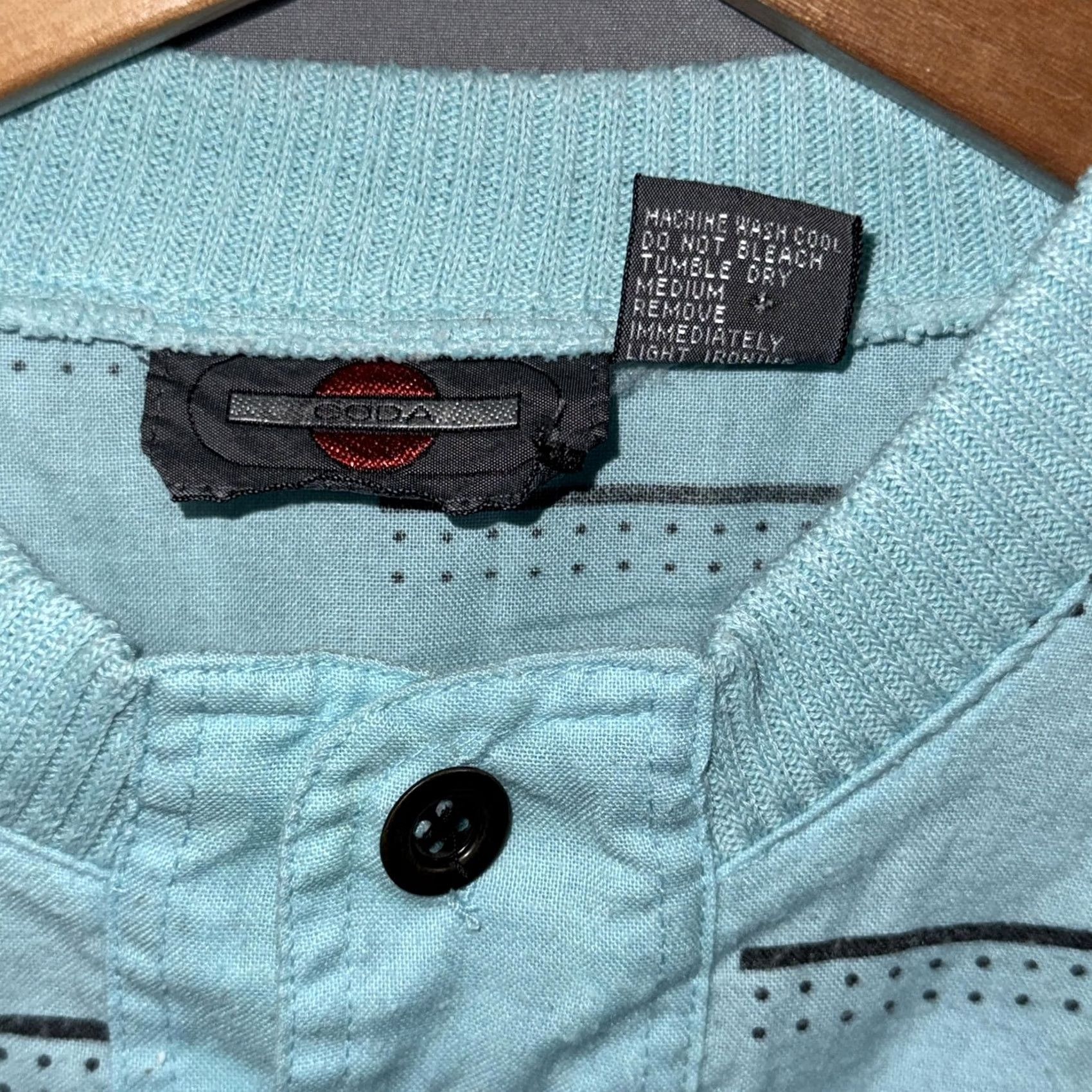 Vintage VINTAGE Soda Sweater Mens Medium Blue Geometric Pullover Crewneck 80s 90s Size US M / EU 48-50 / 2 - 3 Thumbnail