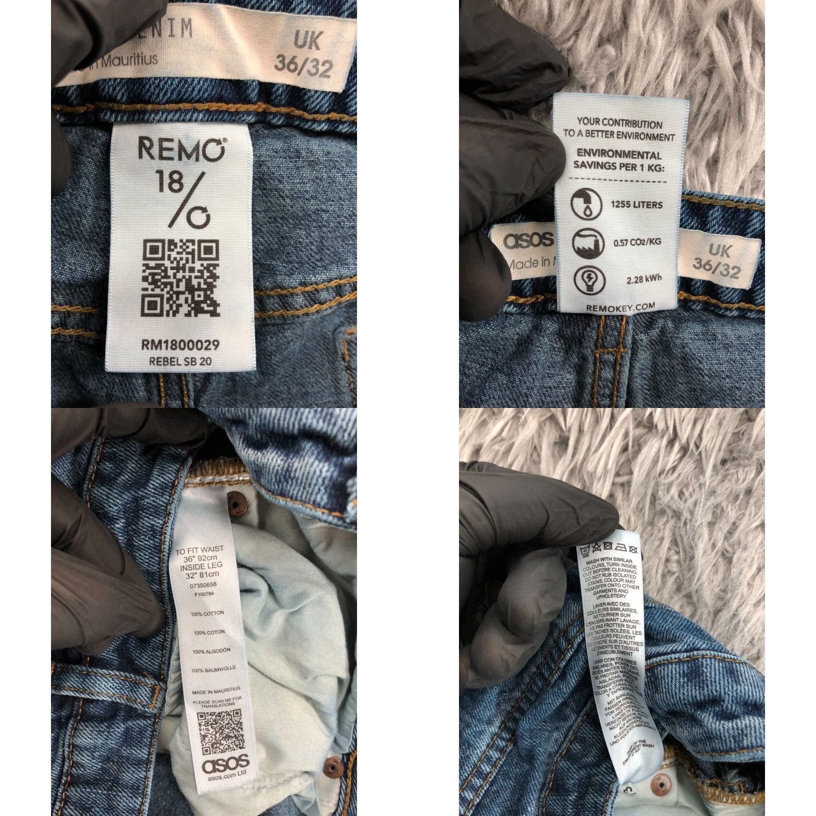 Asos ASOS Denim Jeans Size 18 Womens Medium Wash Blue Jeans Regular fit 5-Pocket Button Zipper Belt Loops High Rise Mens Womens Girls Size 40" / US 18 - 9 Thumbnail