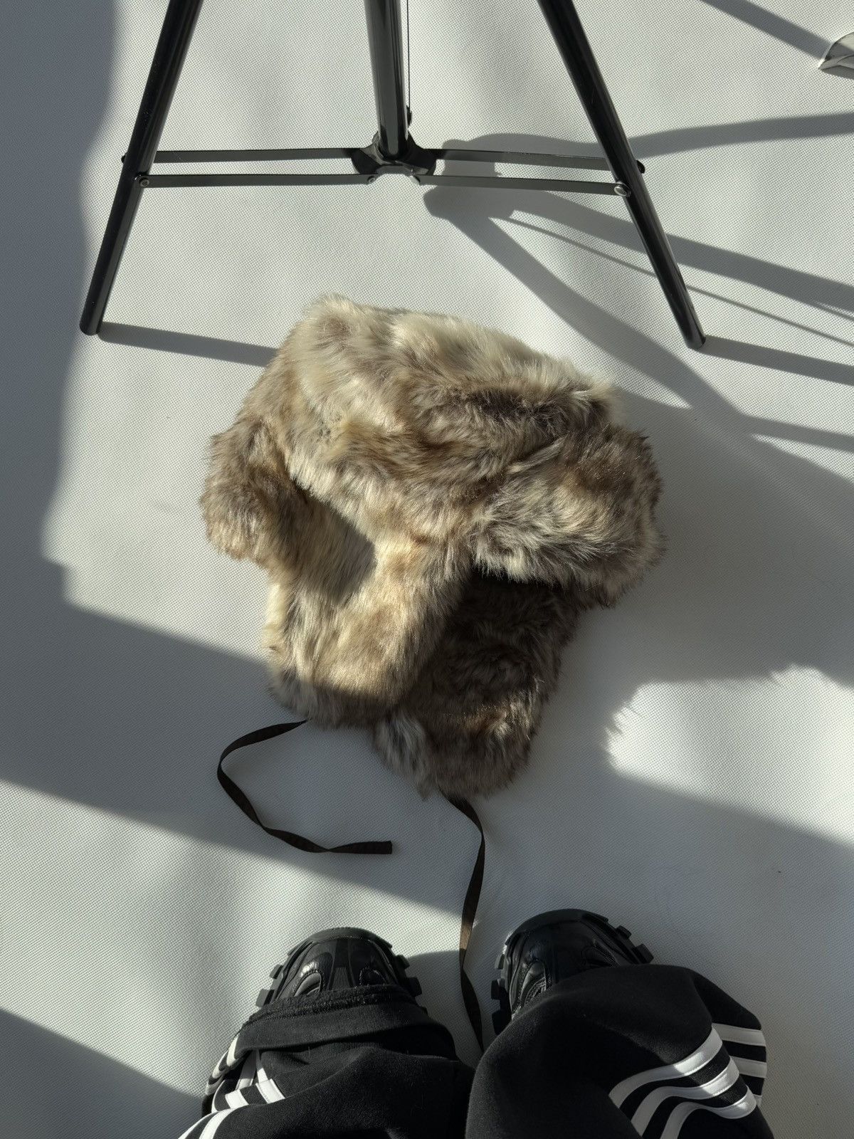 Japanese Brand × Vintage Vintage Crazy Y2k Mohair Fuzzy Hat Ushanka Punk Huge Size ONE SIZE - 8 Thumbnail