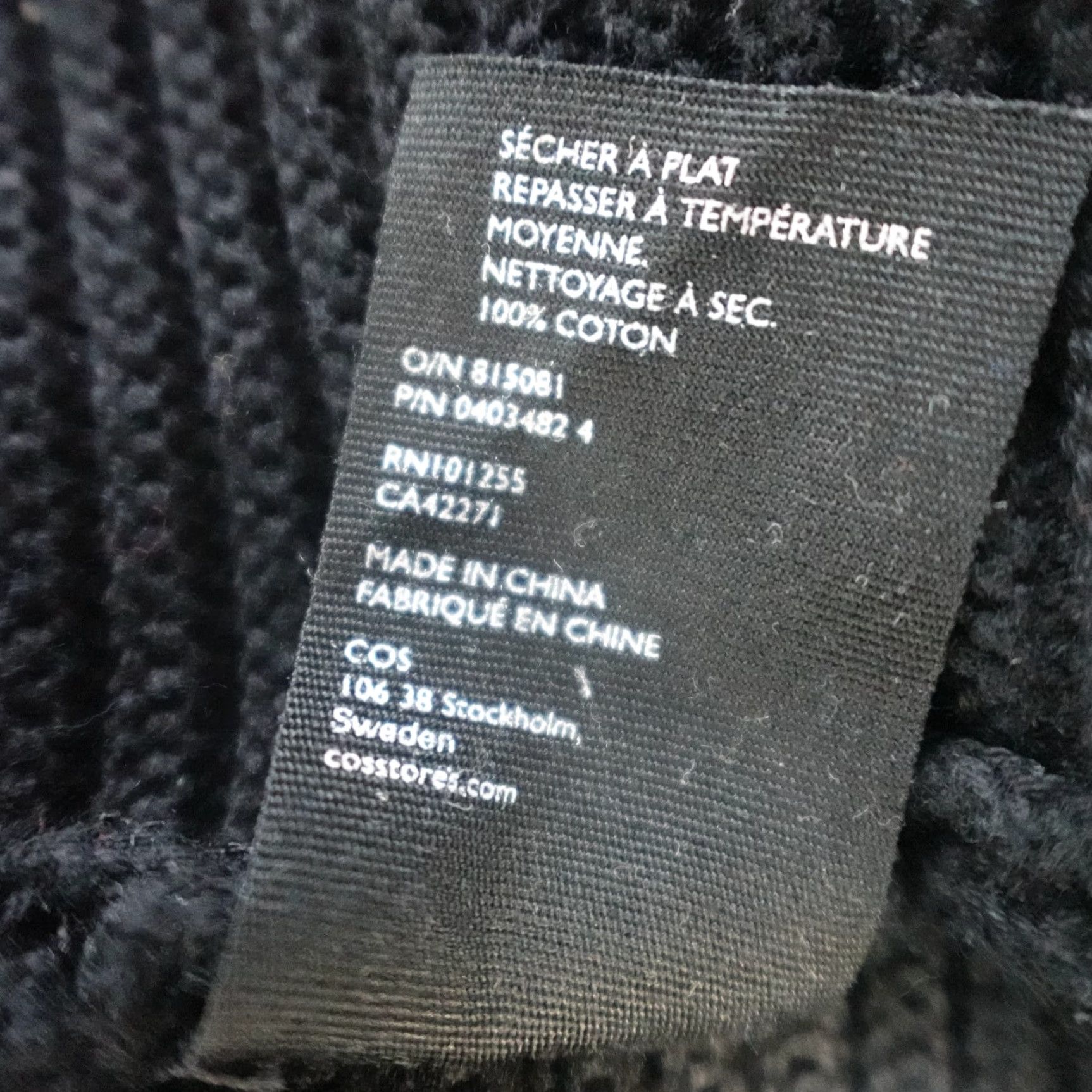 Cos COS Cardigan Sweater Large Black Open Front Shawl Collar Womens L Crew Neck Knits Casual Business Fall Winter Spring Summer Size L / US 10 / IT 46 - 3 Thumbnail