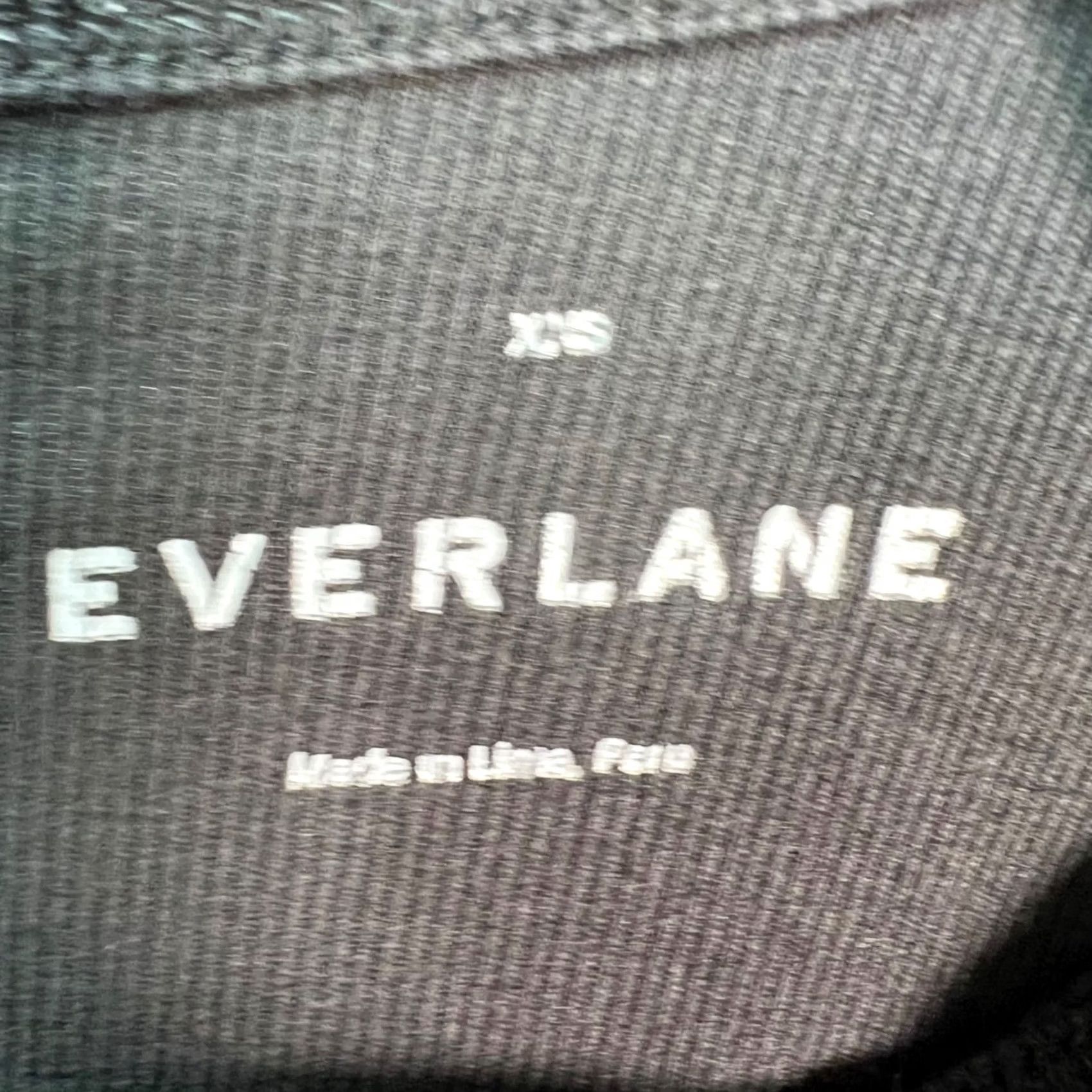 Everlane Everlane Womens XS Black Long Sleeve Henley Ribbed T Shirt Size XS / US 0-2 / IT 36-38 - 3 Thumbnail