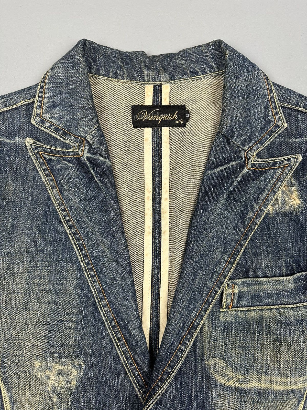 Vanquish 🔥Rare🔥Vintage Vanquish Denim Blazer Size US S / EU 44-46 / 1 - 4 Thumbnail