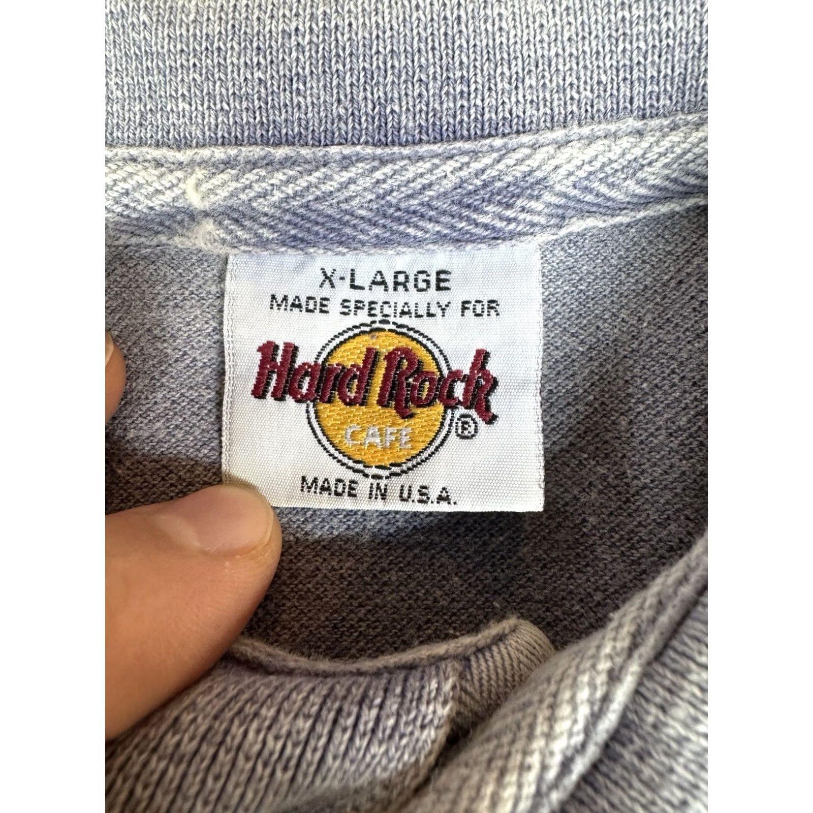 Hard Rock Cafe VINTAGE Hard Rock Cafe Polo Shirt Washington DC Mens XL Blue Embroidered Logo Size US XL / EU 56 / 4 - 2 Thumbnail