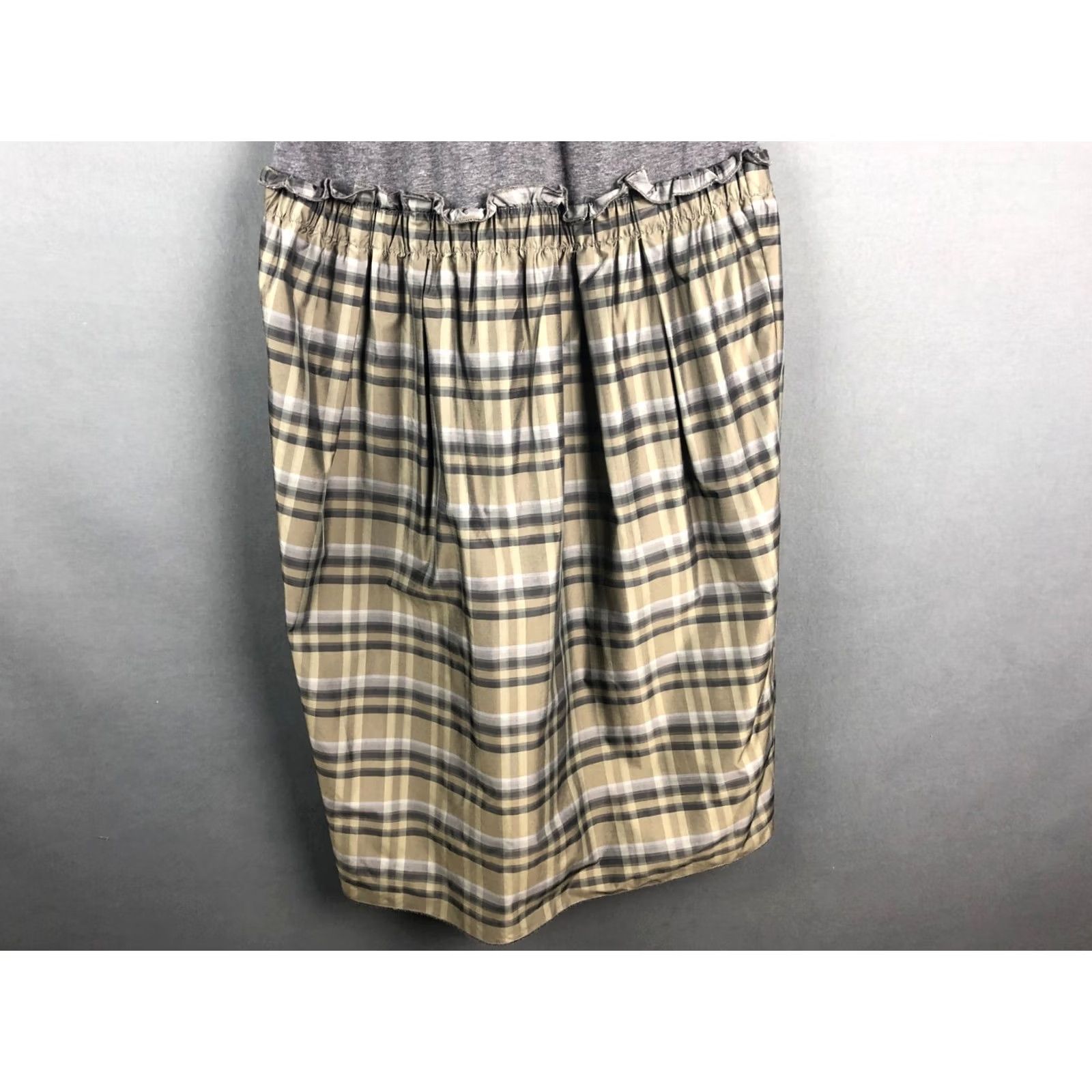Vintage Weekend Max Mara Two-Piece Dress Gray M Check Midi Casual Women Size M / US 6-8 / IT 42-44 - 6 Thumbnail