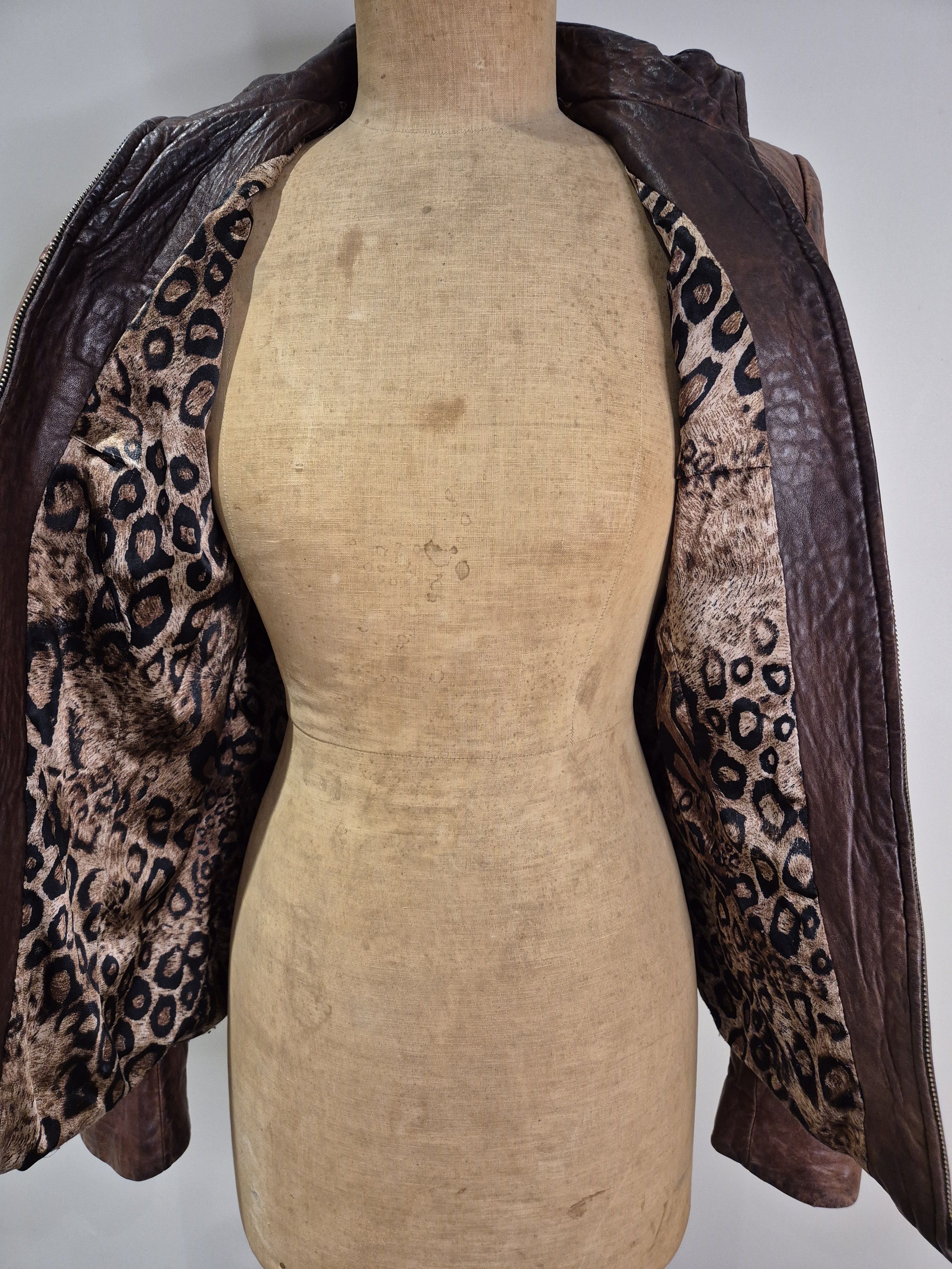 Vintage Vintage Leather Jacket, Silk lining Size S / US 4 / IT 40 - 2 Thumbnail