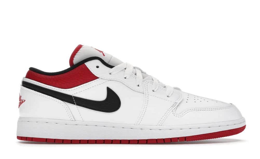 Nike 1 Low White Gym Red (GS) Size US 6.5 / EU 39-40 - 1 Thumbnail