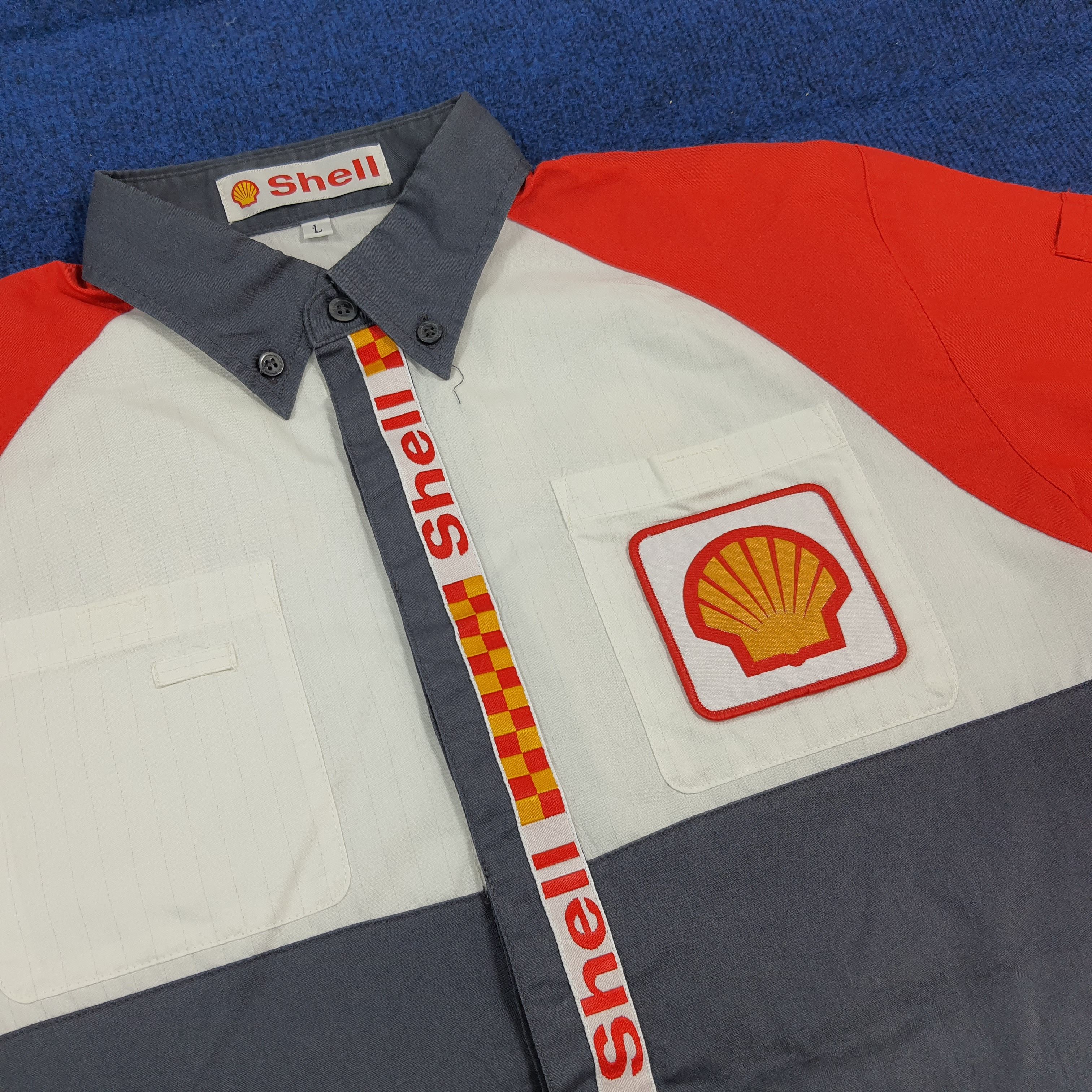 Vintage Vintage Shell Oil Company Staff Uniform Shirt C301N65 Size US L / EU 52-54 / 3 - 2 Thumbnail