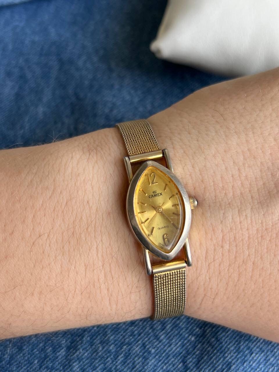 Japanese Brand × Vintage Vintage Japanese style futuristic Form Sharp Gold Watch Size ONE SIZE - 5 Thumbnail