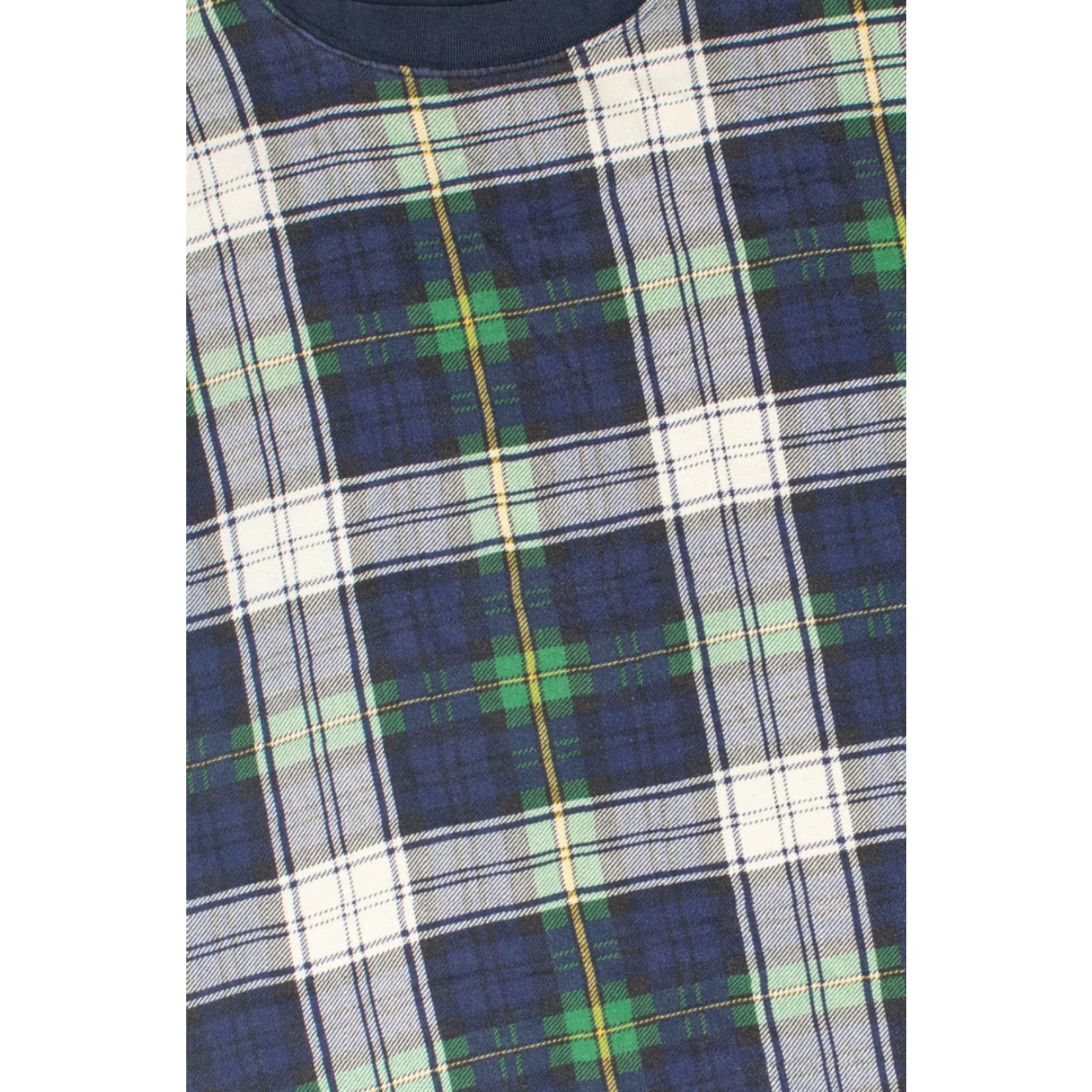 Vintage VINTAGE XXXL Navy Green Plaid Crewneck Sweatshirt Pullover Sweatshirts Unisex Adults Green 1990s Mens Womens Girls Boys Size US XXL / EU 58 / 5 - 2 Thumbnail