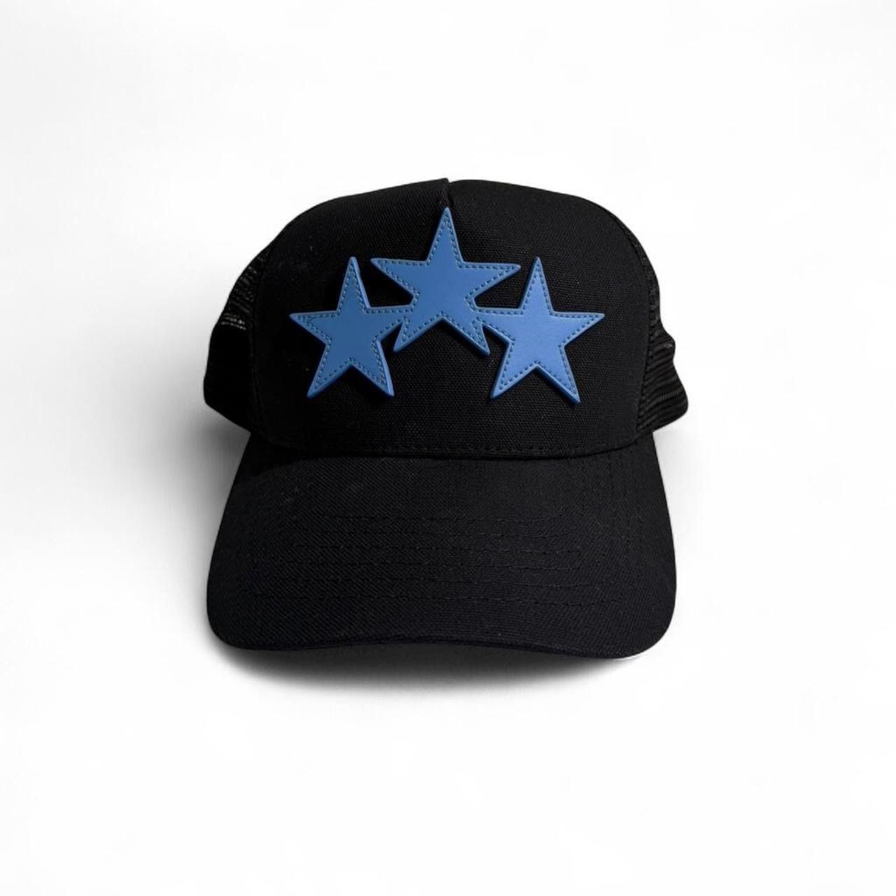 Amiri Amiri 3-Star Trucker Hat In Blue Size ONE SIZE - 1 Thumbnail
