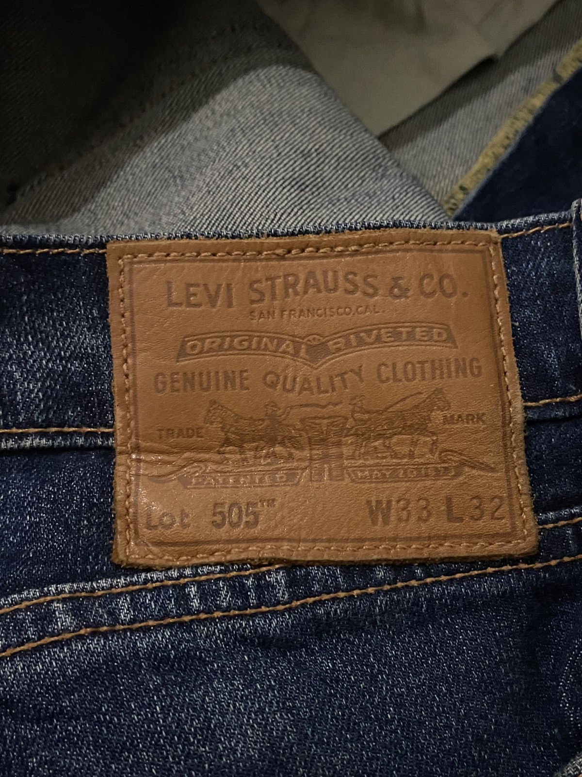 Levi's × Levi's Vintage Clothing Men Jean Levis 505 Premium Big E Button J496 Honeycombs Size US 34 / EU 50 - 20 Thumbnail