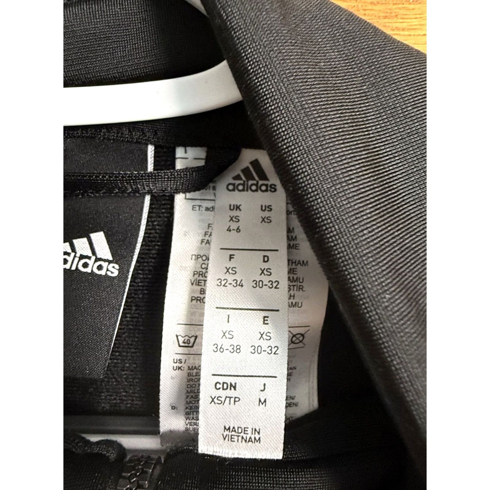 Adidas Adidas Track Jacket Womens XS Black 3 Stripes Soccer Running Workout Gym Train Jacket Size XS / US 0-2 / IT 36-38 - 3 Thumbnail