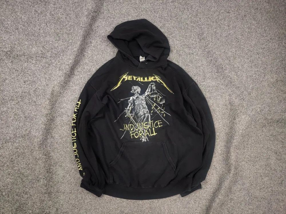 Vintage Vintage Metalicca Justice for All Black Hoodie Rock 90's Size US L / EU 52-54 / 3 - 1 Thumbnail