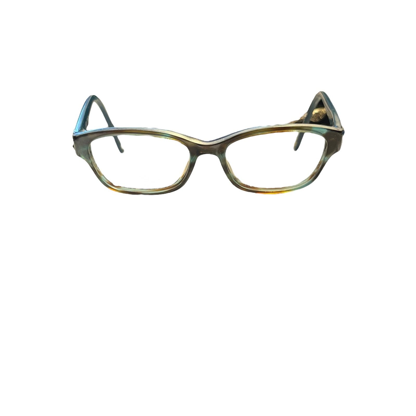 Escada ESCADA VES275S Eyeglasses Frame ONLY Brown Blue Marble 140 Size ONE SIZE - 10 Thumbnail