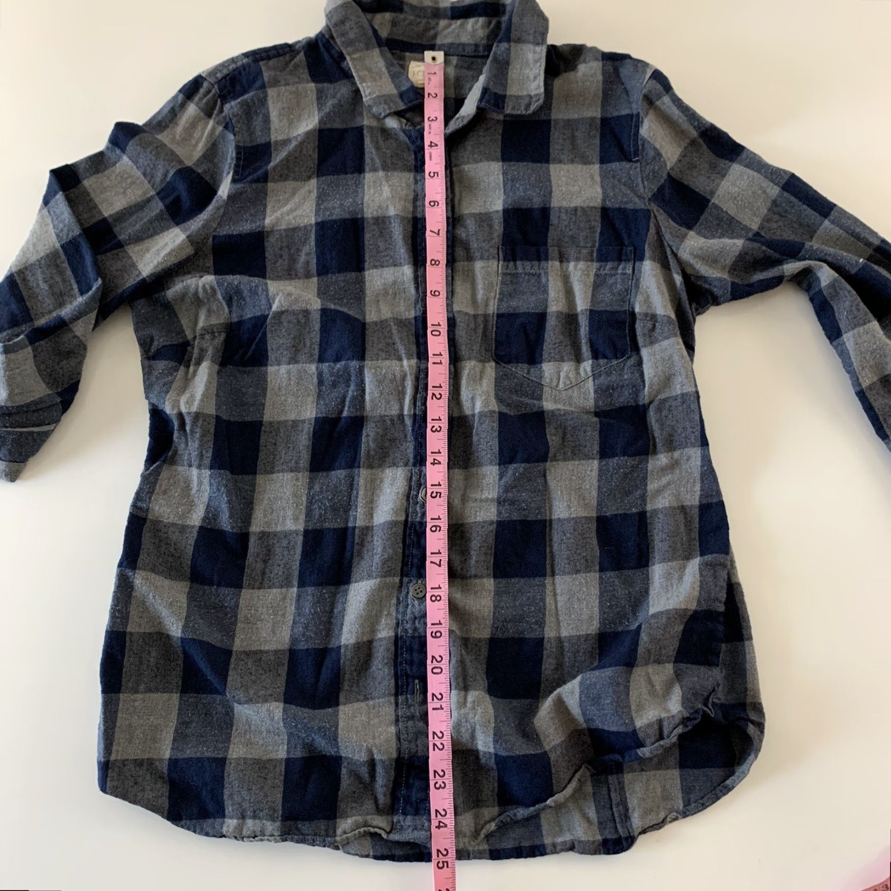 J.Crew J.CREW Plaid Button-Up Long Sleeve Top Women's M Blue Gray Shirt Size M / US 6-8 / IT 42-44 - 6 Thumbnail