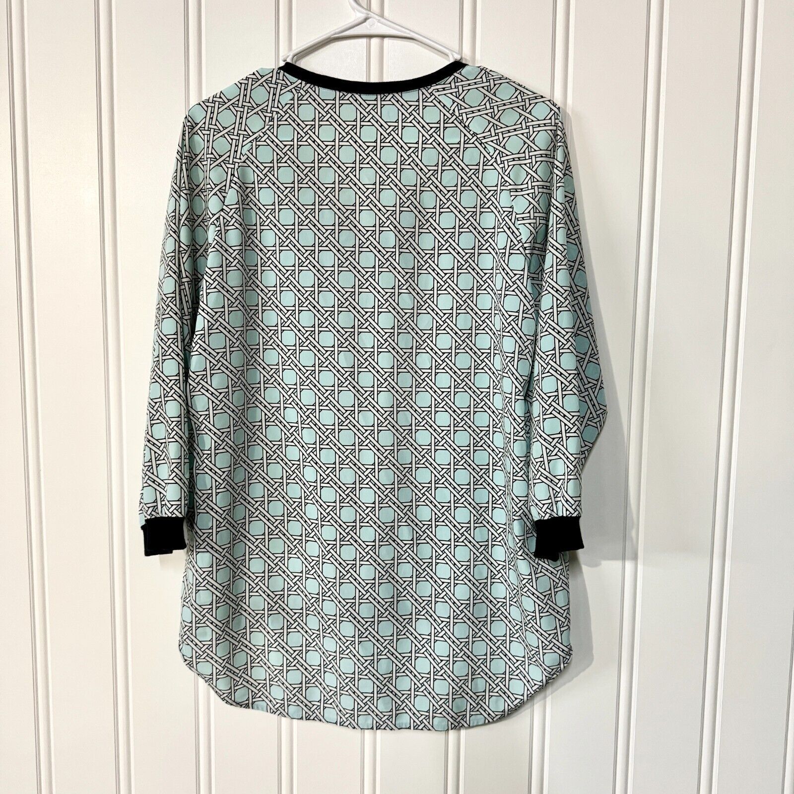 Tibi Tibi Geometric High Low Polyester Black Hemmed Blouse XS Size XS / US 0-2 / IT 36-38 - 4 Thumbnail