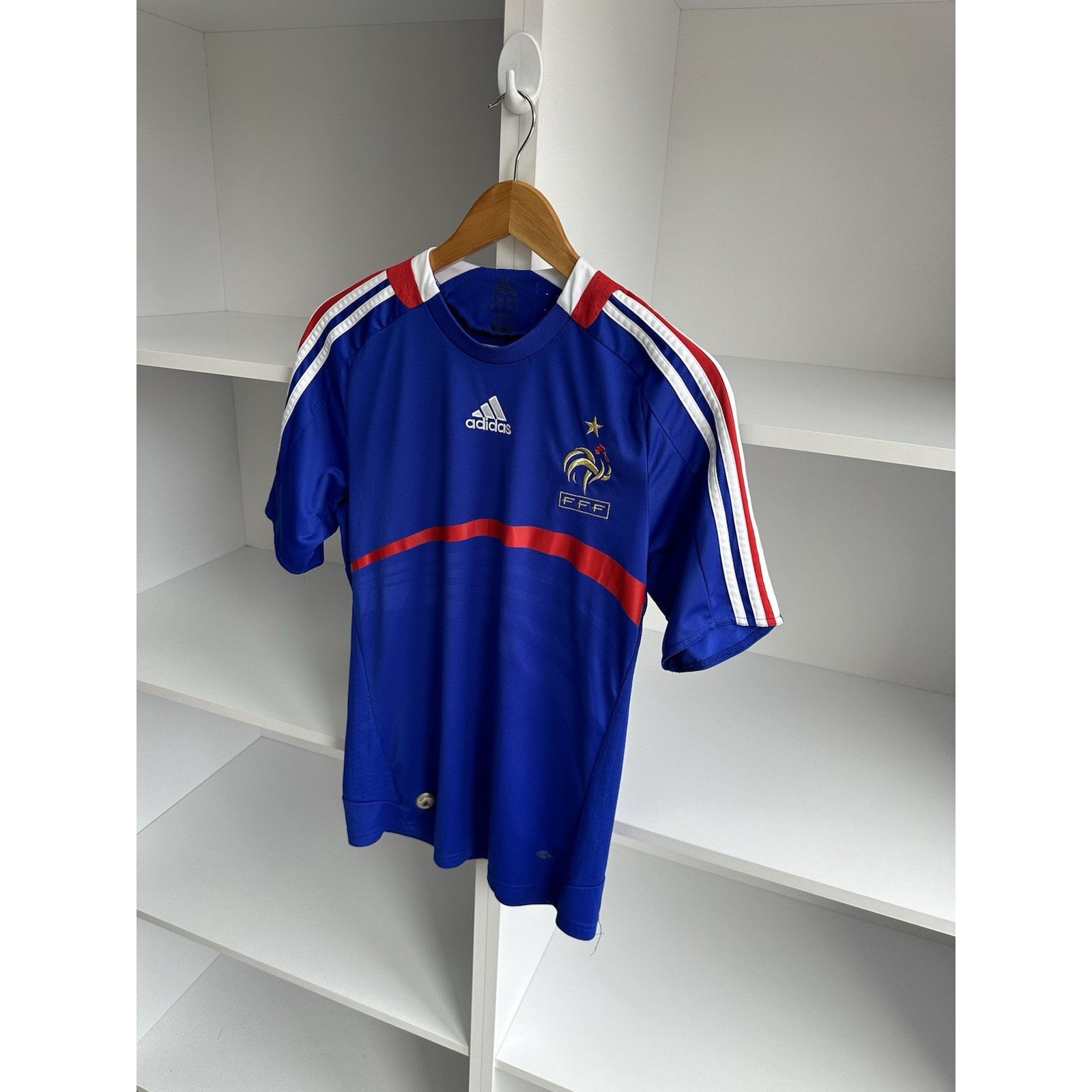 Adidas ZIDANE FRANCE 2007 2008 HOME SHIRT FOOTBALL SOCCER JERSEY AD Size US M / EU 48-50 / 2 - 5 Thumbnail