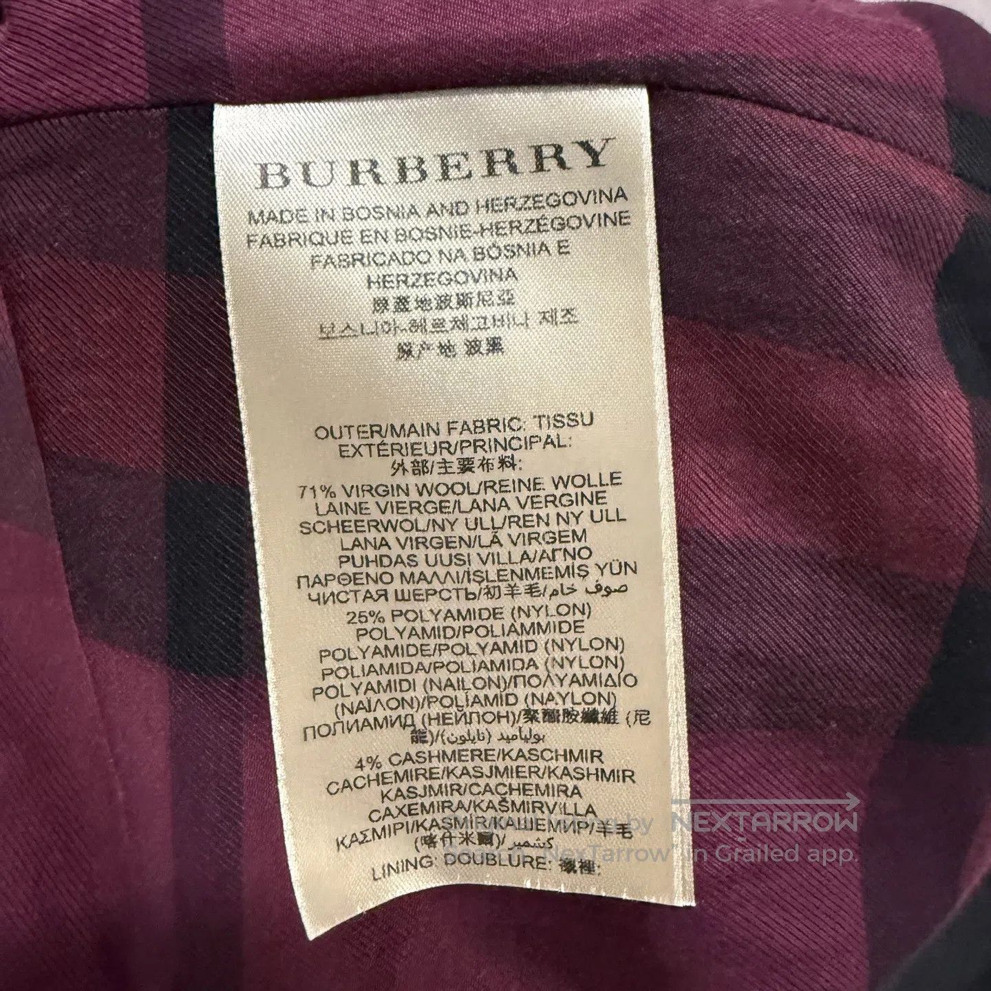 Burberry Burberry Lined Plaid Overcoat| Size XS / US 0-2 / IT 36-38 - 5 Thumbnail