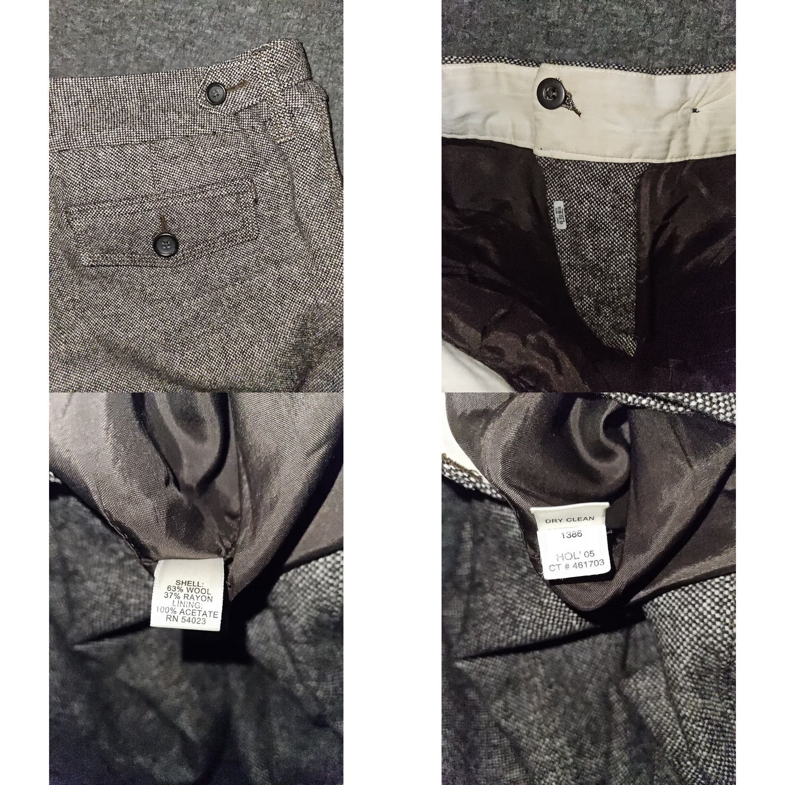 Banana Republic VINTAGE Banana Republic Brown Wool Rayon Bootcut Pants Women's 8 31.5in Inseam Pockets Flap Pockets 90s City Hipster Preppy Dress Pants Womens Size 30" / US 8 / IT 44 - 8 Thumbnail