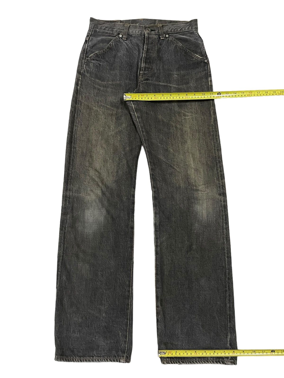 If Six Was Nine Vintage Japanese Virus Denim Paranoia Factory Mud Max Jeans Size US 29 - 16 Thumbnail