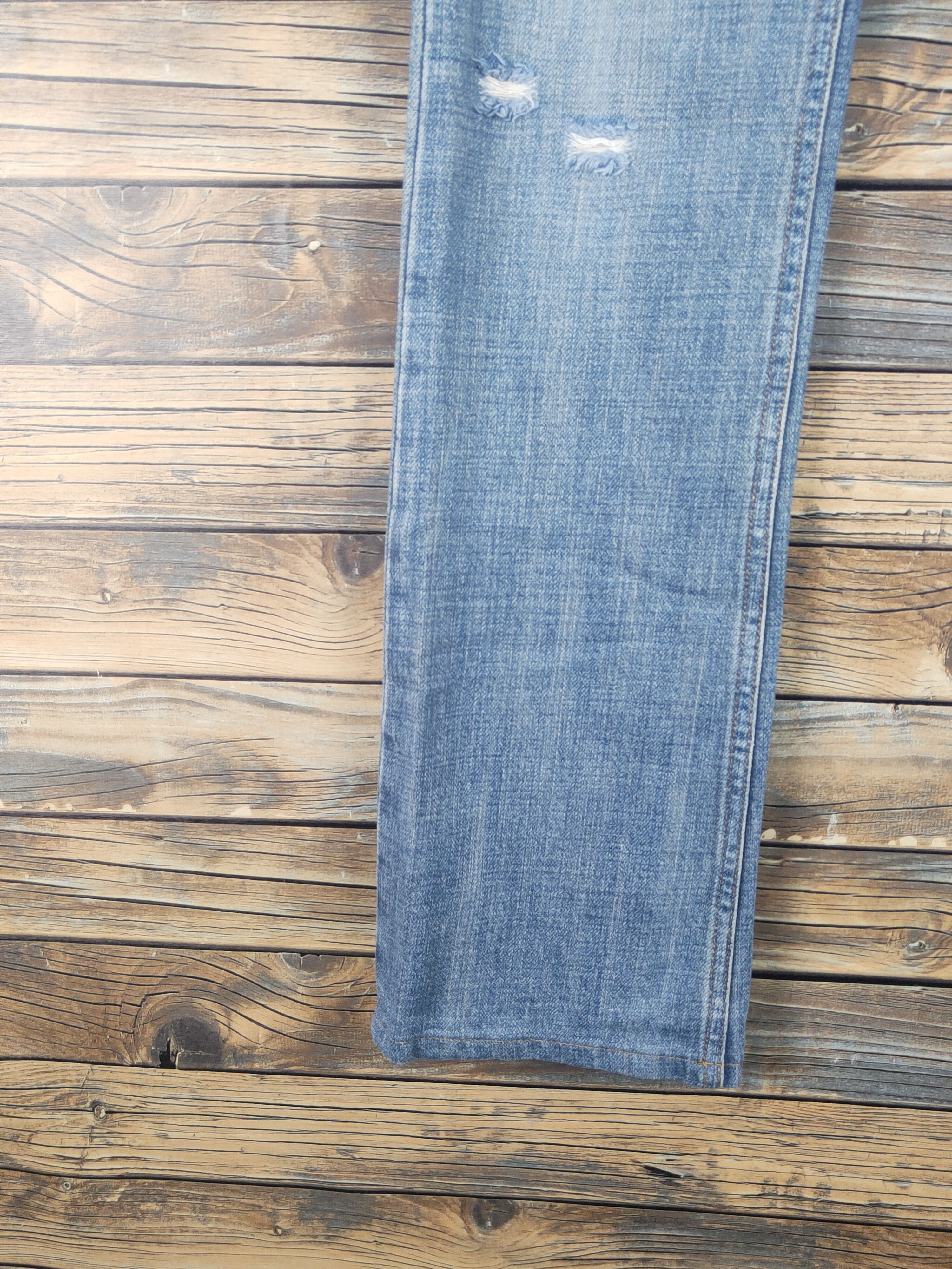 Japanese Brand D Manics made in japan Blue Distressed Ripped Jeans#W1615 Size US 27 - 4 Thumbnail