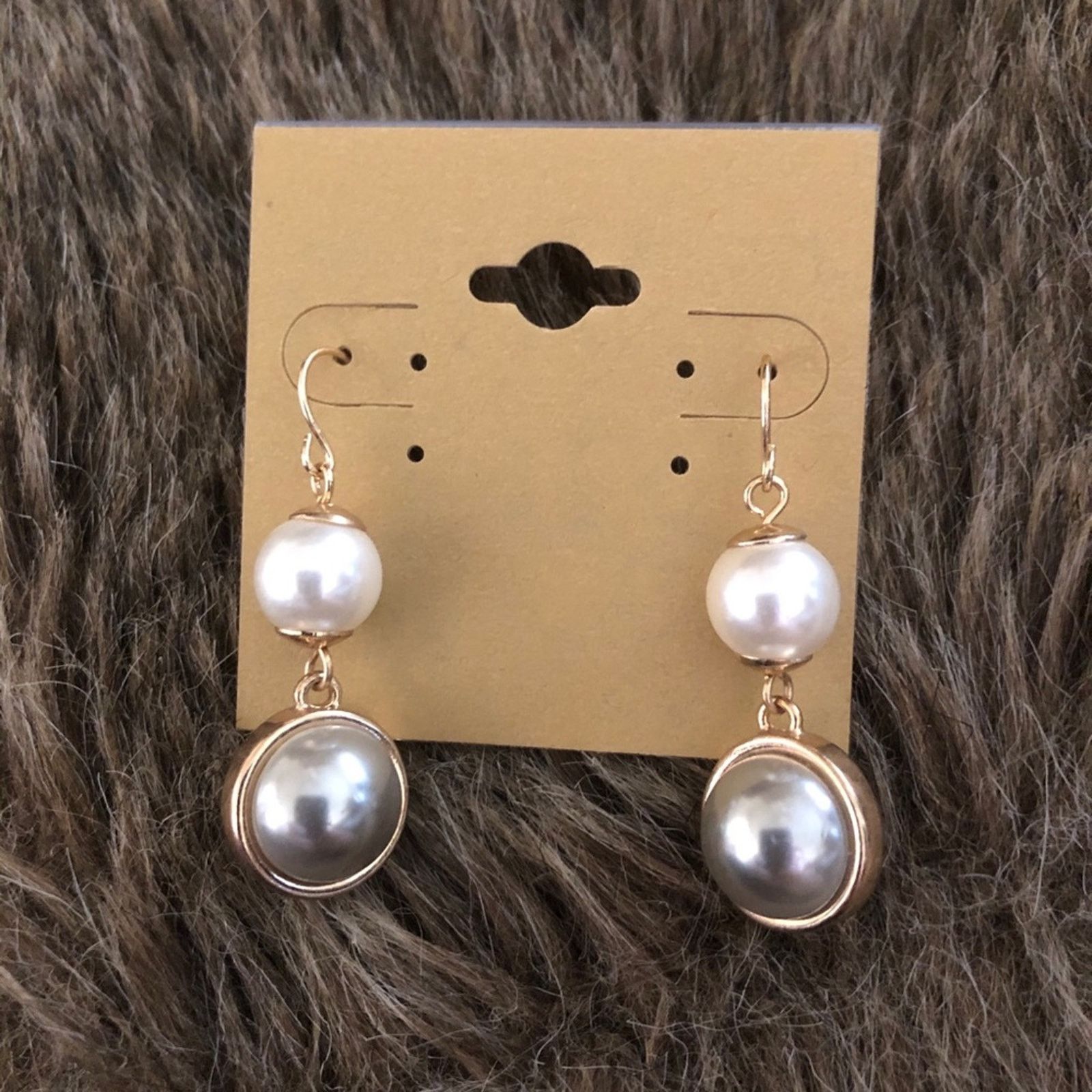 Jewelry Faux Pearl dangle drop fish hook earrings Size ONE SIZE - 2 Thumbnail