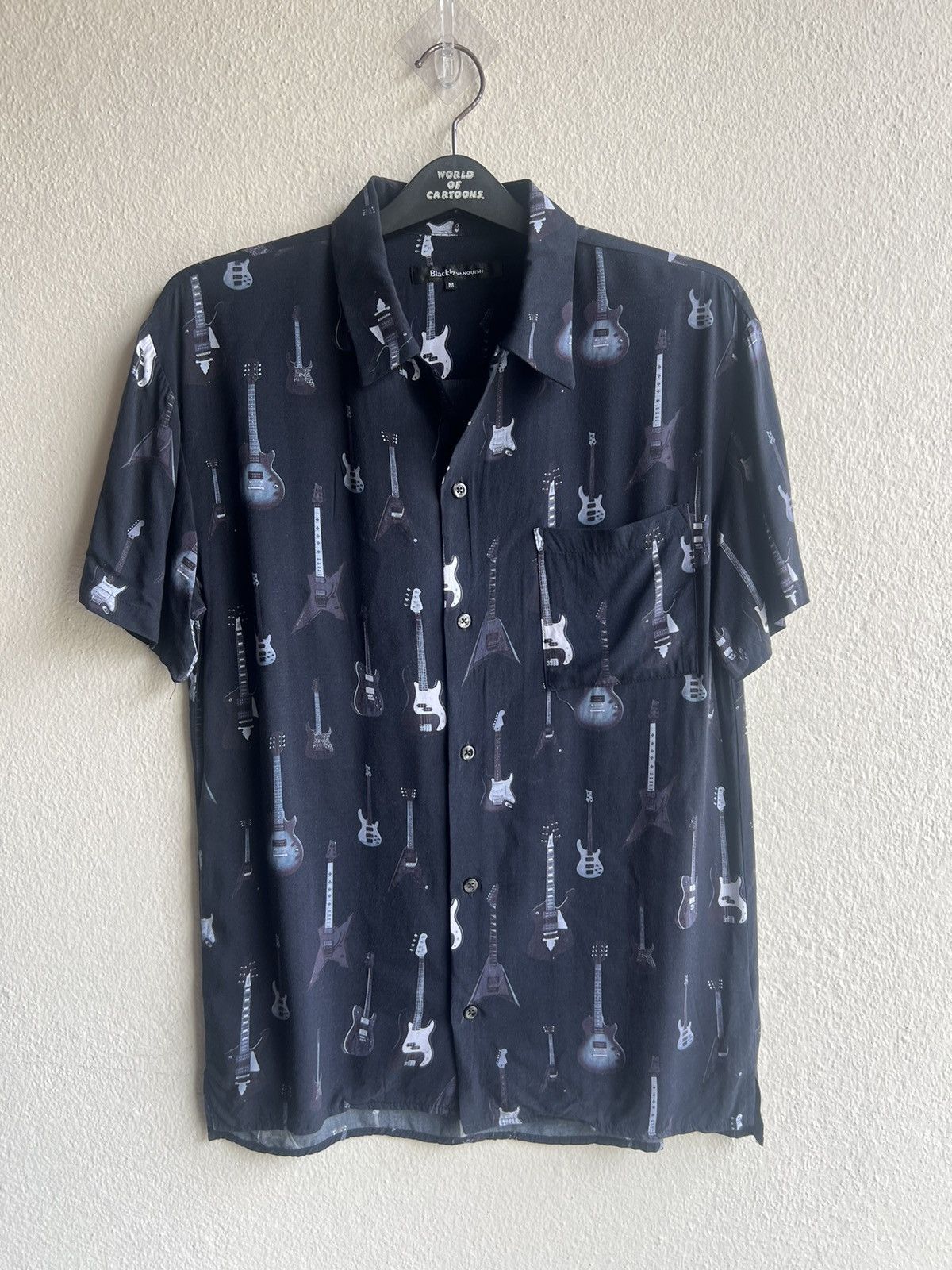 Vanquish Black Vanquish Guitars Collection 100% Rayon Hawaiian Shirt Size US M / EU 48-50 / 2 - 18 Thumbnail