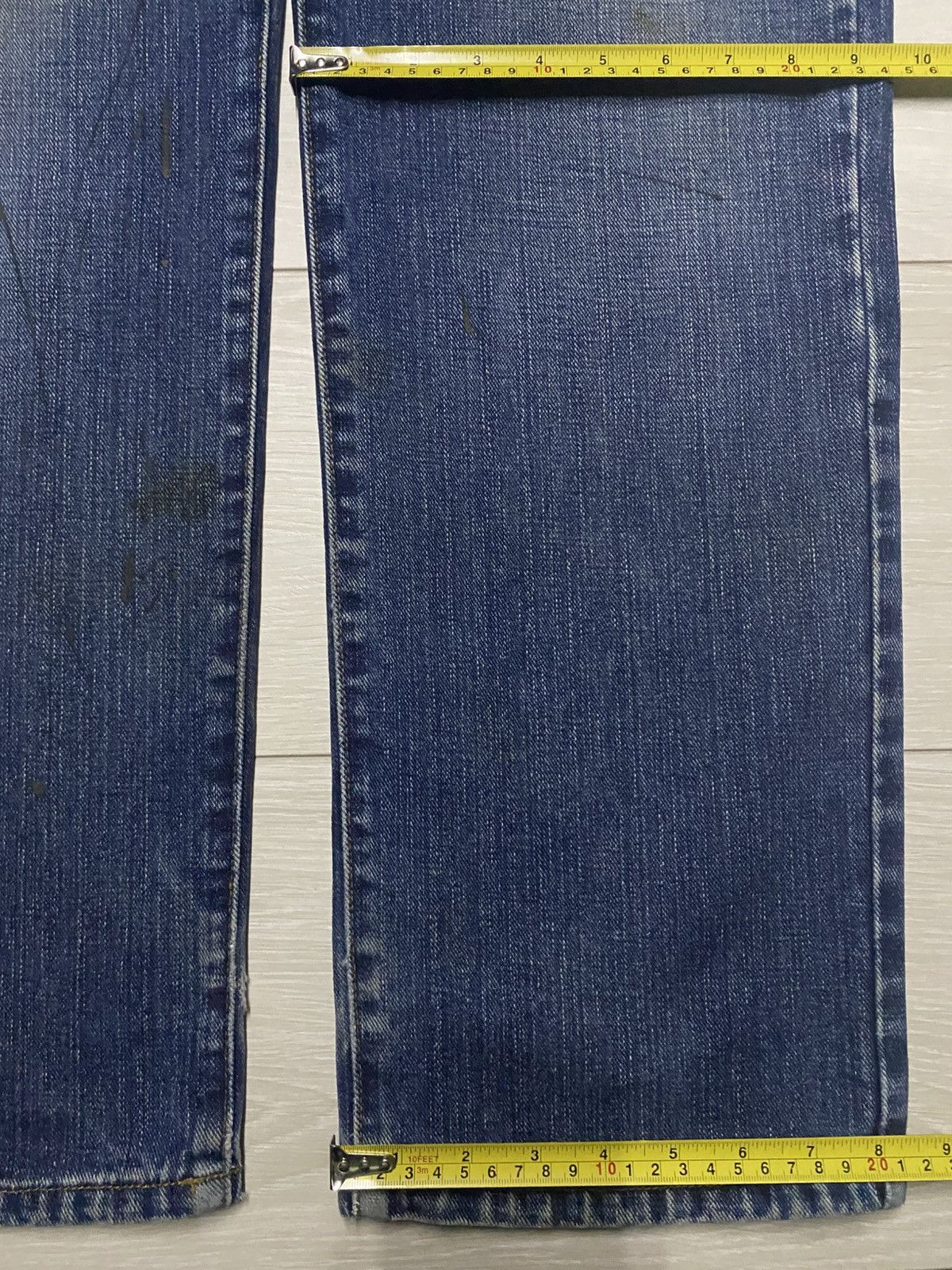 Other Vintage Japanese Brand Top Valu Blue Wash Distressed Jeans Size US 36 / EU 52 - 12 Thumbnail