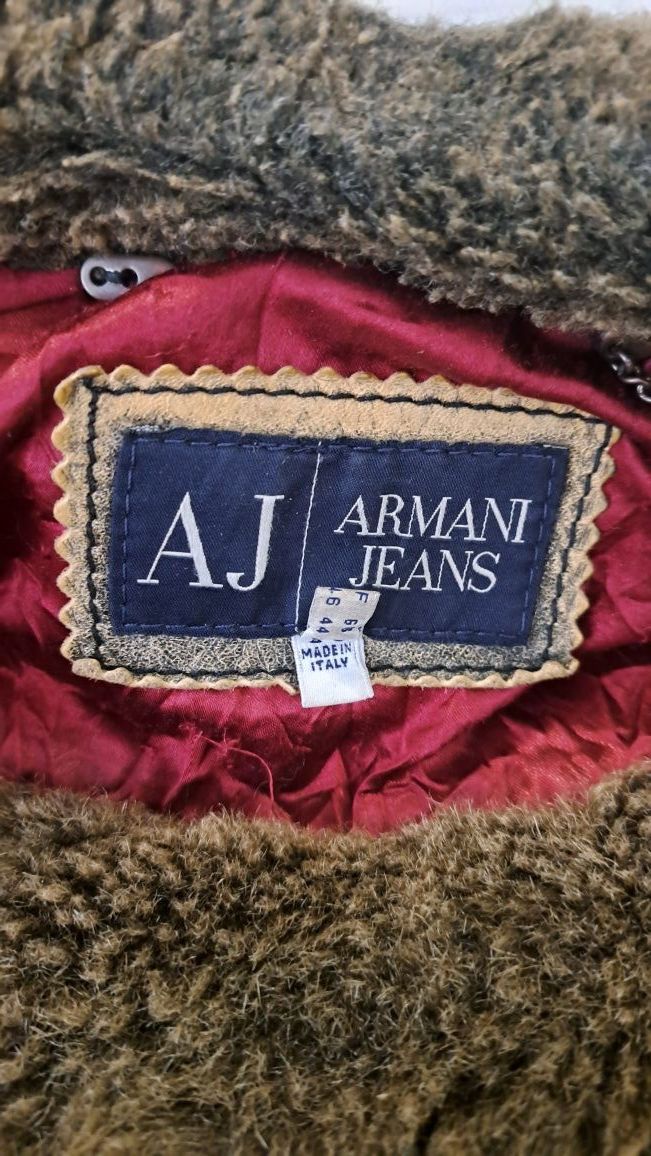 Armani Vintage Armani Jeans Sheeps Leather Coat Jacket Size US XL / EU 56 / 4 - 3 Thumbnail