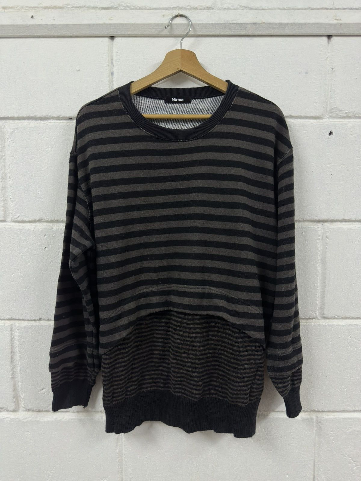 Ne-Net Ne-Net Issey Miyake Hybrid Stripe/Prisoner Sweater Size US M / EU 48-50 / 2 - 12 Thumbnail