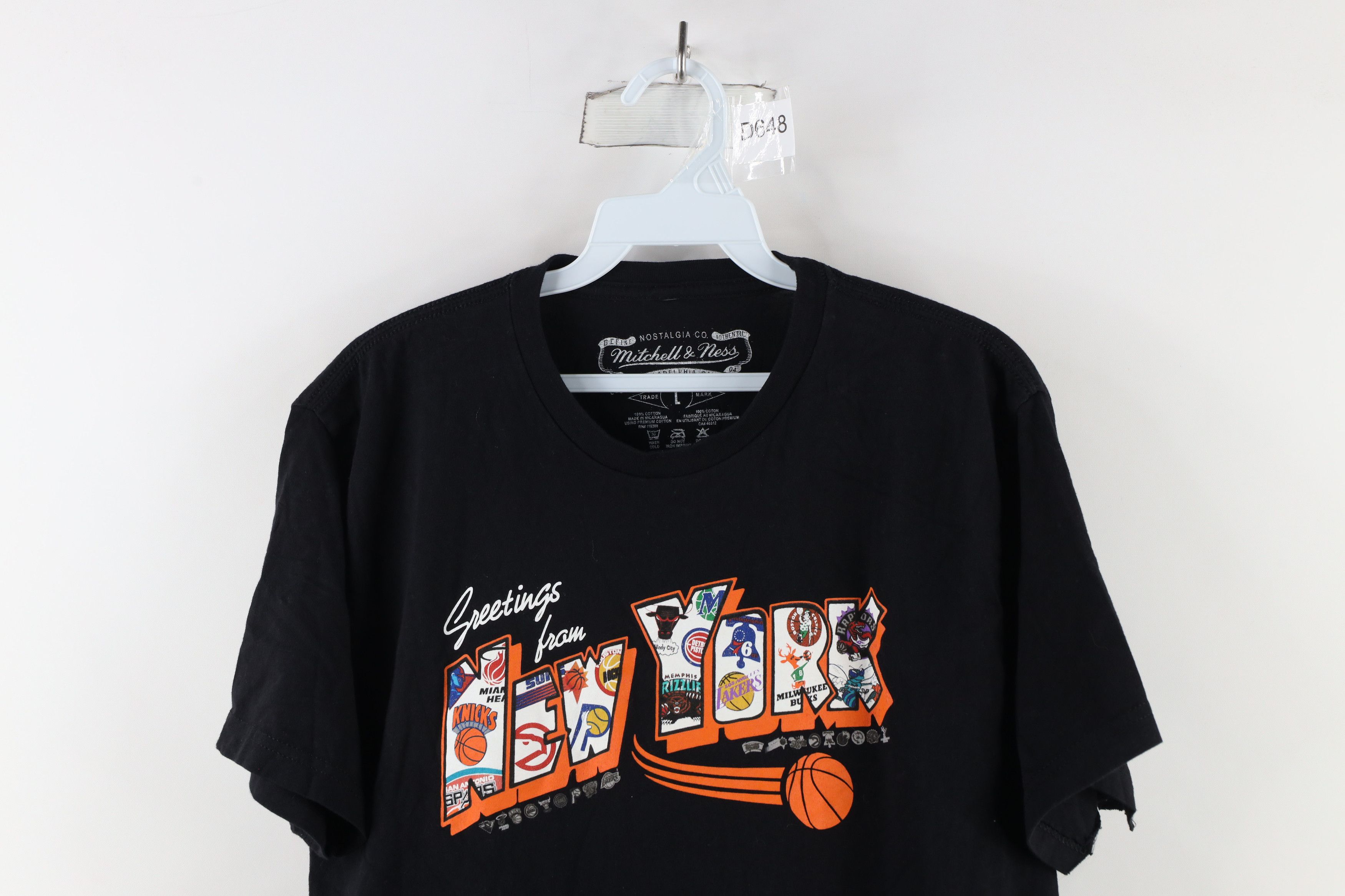 Mitchell & Ness × Vintage Mitchell & Ness Spell Out New York Knicks T-Shirt Black Size US L / EU 52-54 / 3 - 2 Thumbnail