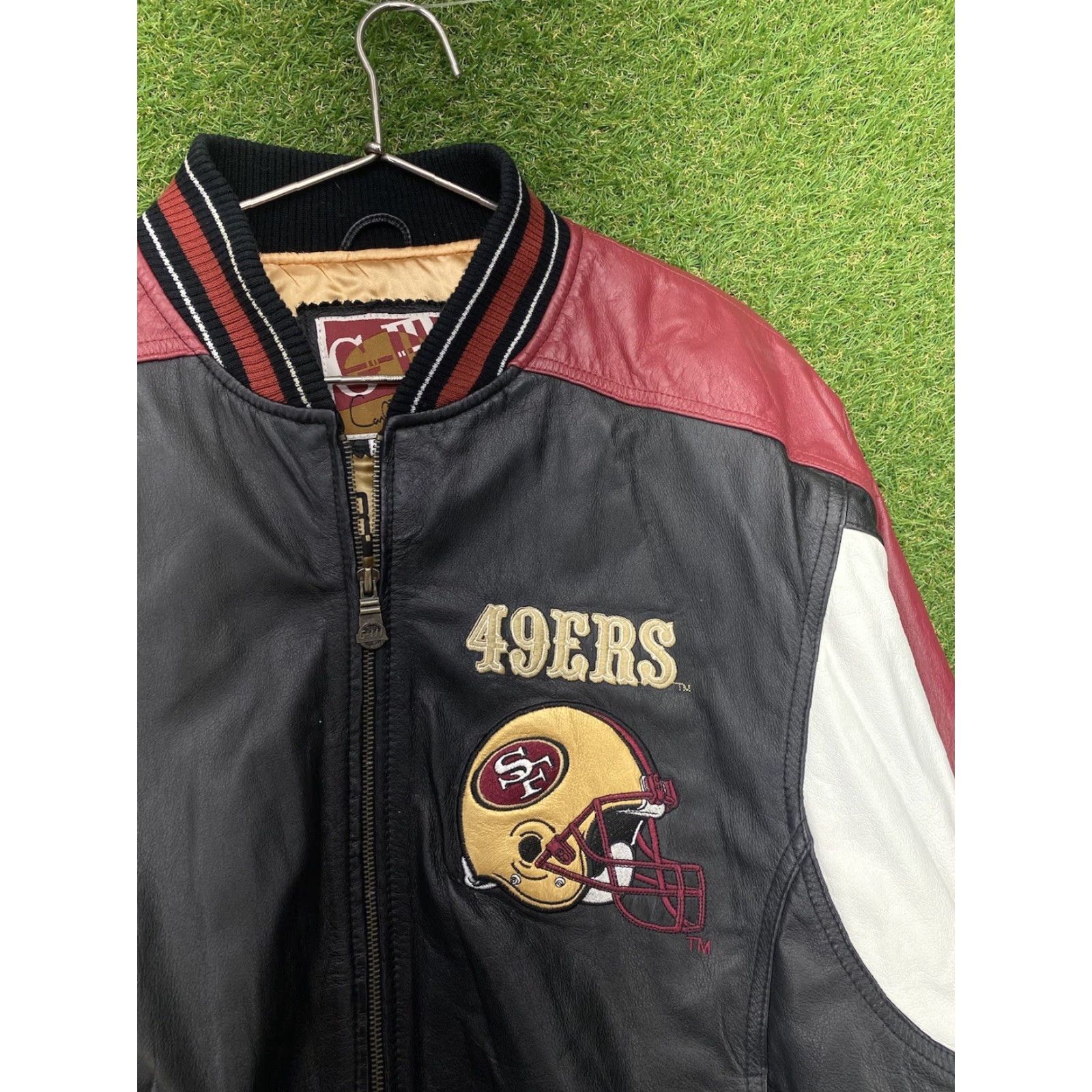 G-III VINTAGE San Francisco 49ers Leather Jacket Mens Large L Bomber NFL Football GIII Size US L / EU 52-54 / 3 - 4 Thumbnail