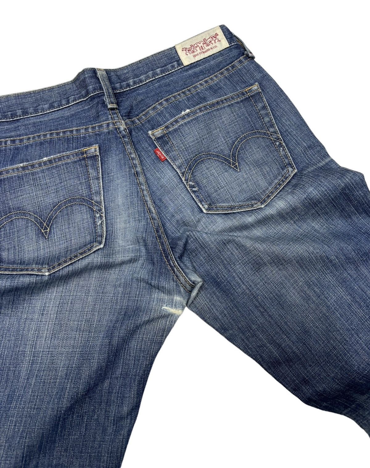 Levi's × Vintage 🔥LEVIS RED TAB FLARE DISTRESS DENIM JEANS Size 30" / US 8 / IT 44 - 7 Thumbnail