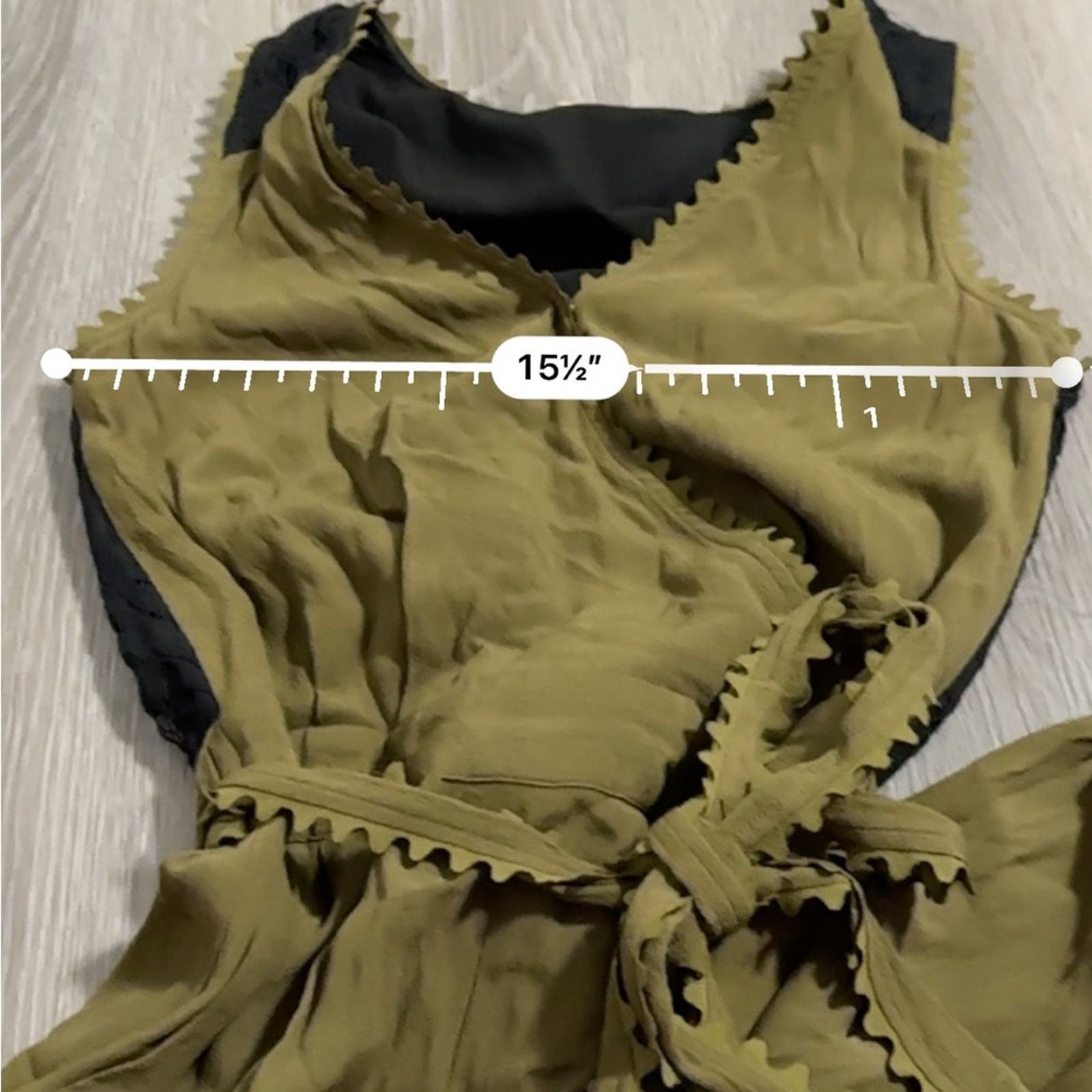 Anthropologie Anthropologie Leifsdottir Sani Green Surplice Wrap Jumpsuit Size 27" / US 4 / IT 40 - 13 Thumbnail