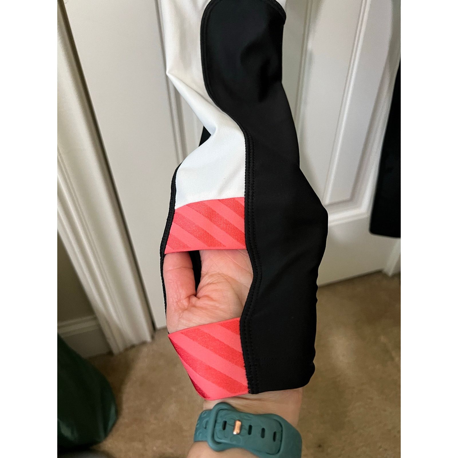 Nike Colorblock Performance Running Tights Black/White Mid Rise Size 25" / US 0 / IT 36 - 7 Thumbnail