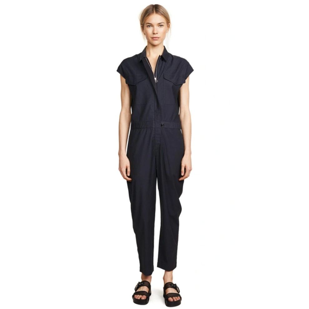 image of Rag Bone Rag & Bone Reed Black Jumpsuit New Size 2, Women's