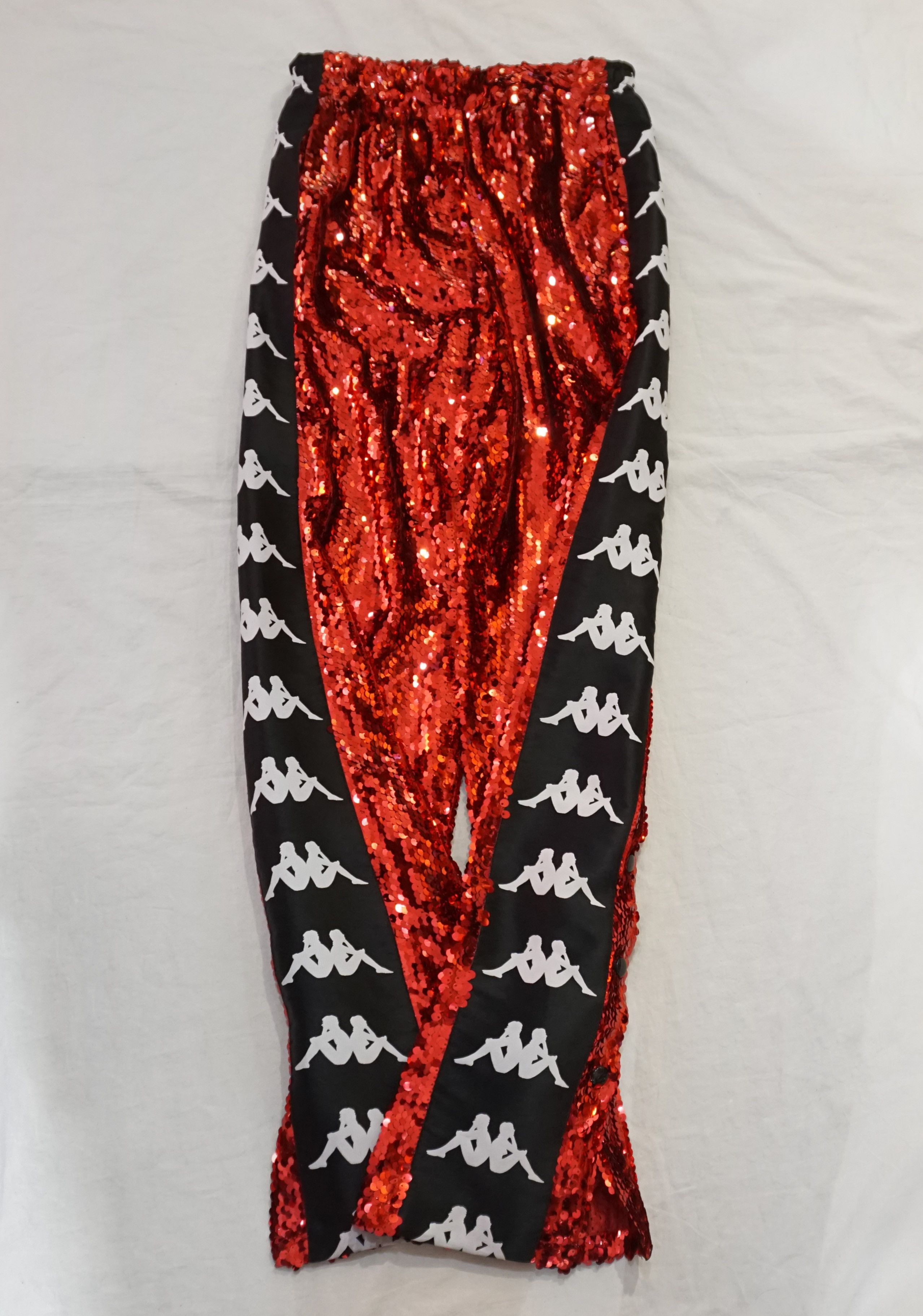 Faith Connexion Kappa x Faith Connexion Red Sequin Pants Size US 26 / EU 42 - 5 Thumbnail