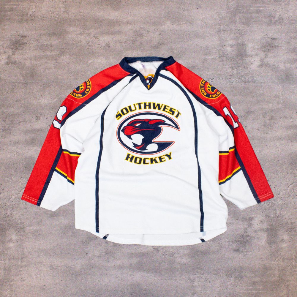 Japanese Brand Vintage 1990's South Panthers Supreme Style Hockey Jersey Size US L / EU 52-54 / 3 - 1 Thumbnail