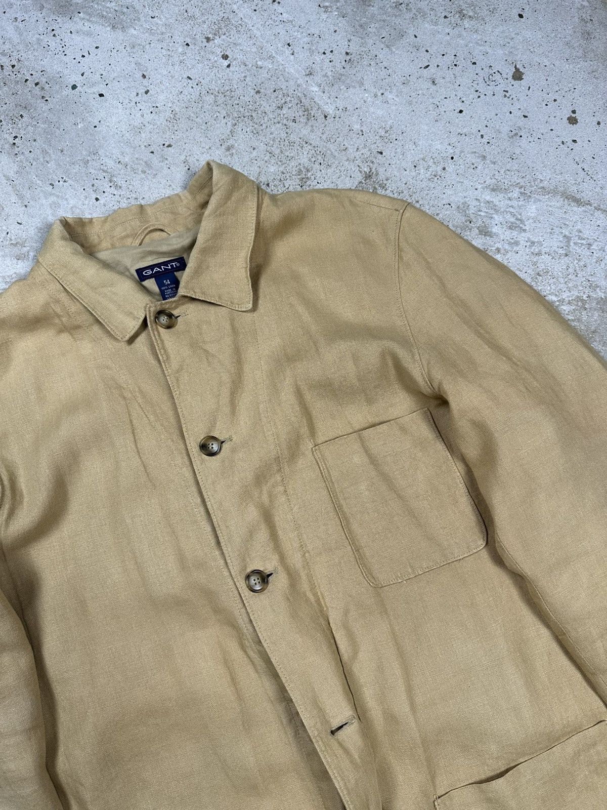 Gant Vintage 90s Gant USA Linen French Chore Coat Jacket Size US XL / EU 56 / 4 - 7 Thumbnail