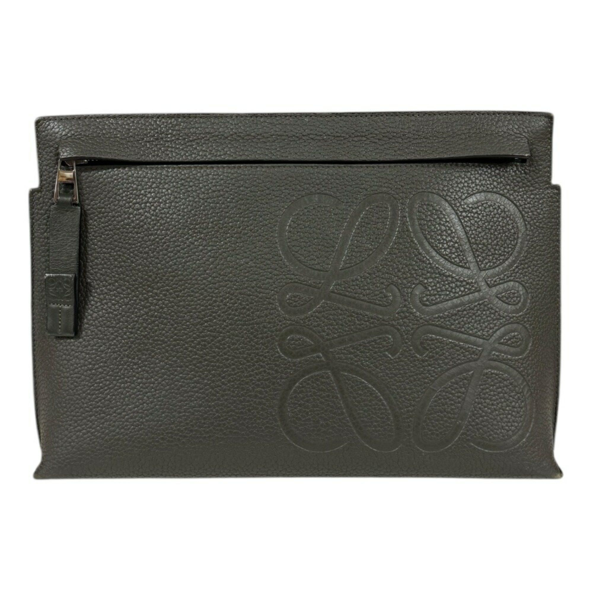 Loewe LOEWE clutch bag leather green men's Size ONE SIZE - 1 Thumbnail