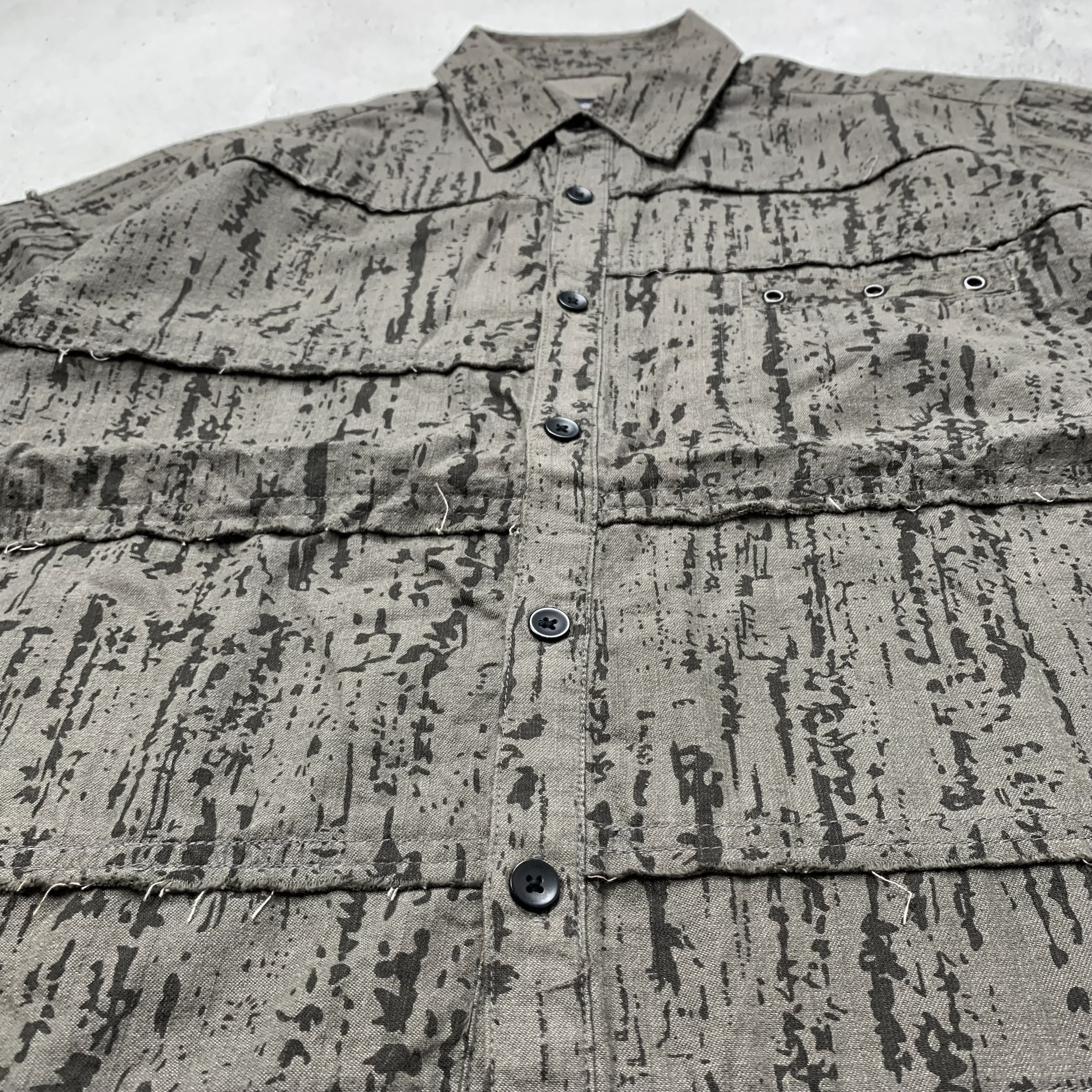 Japanese Brand SPINASH Cut And Sew Shirt Paint Splatter Size US M / EU 48-50 / 2 - 7 Thumbnail