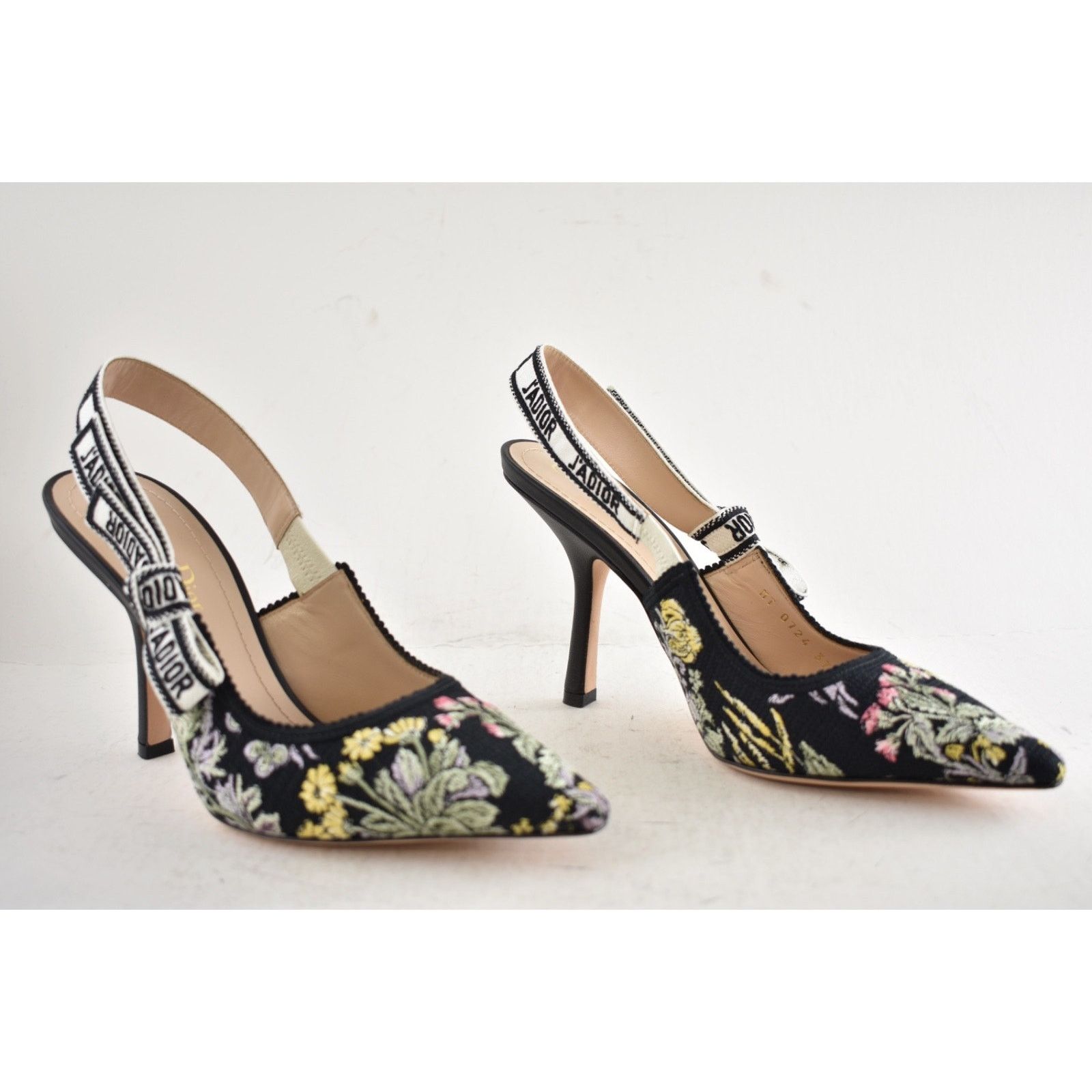 Dior Dior J'adior Millefiori Floral Ribbon Logo Slingback Pump Size US 7 / IT 37 - 4 Thumbnail
