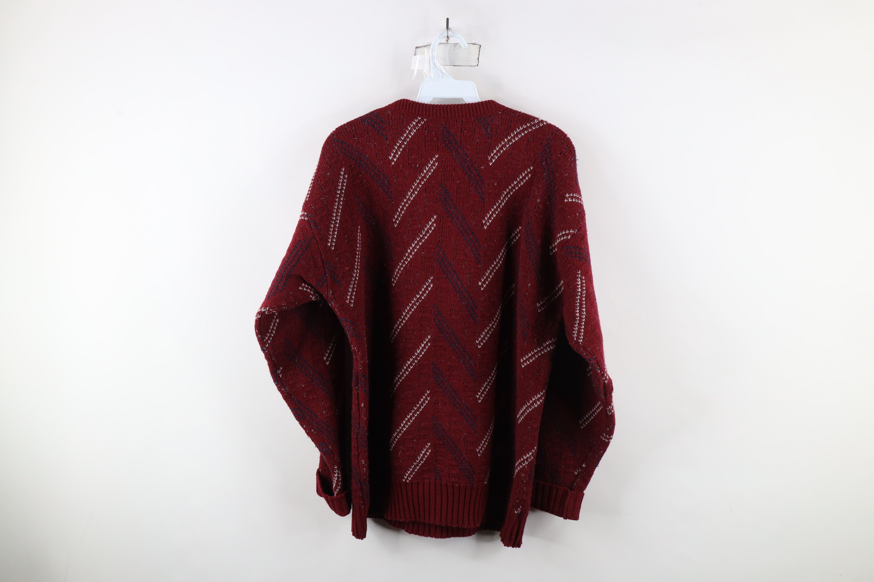 Vintage Vintage 90s Coogi Style Geometric Thick Knit Sweater USA Size US L / EU 52-54 / 3 - 6 Thumbnail