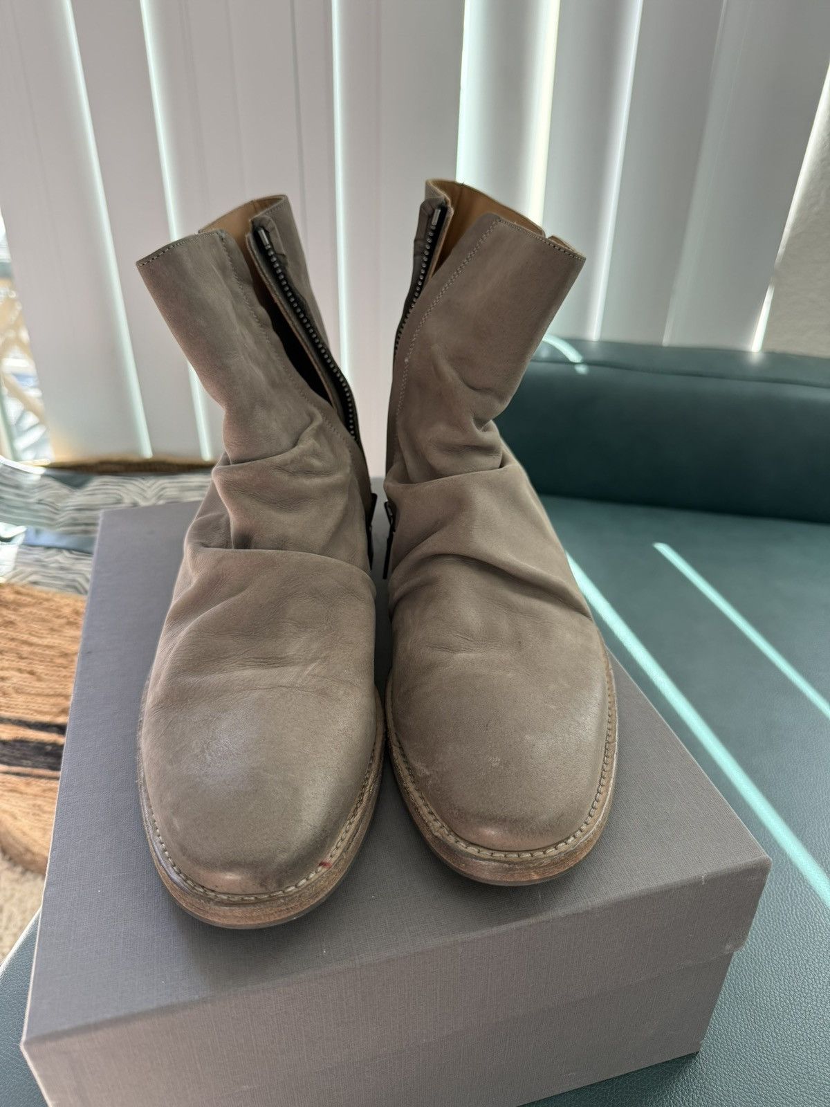 New with box John Varvatos leather Sharpei boots