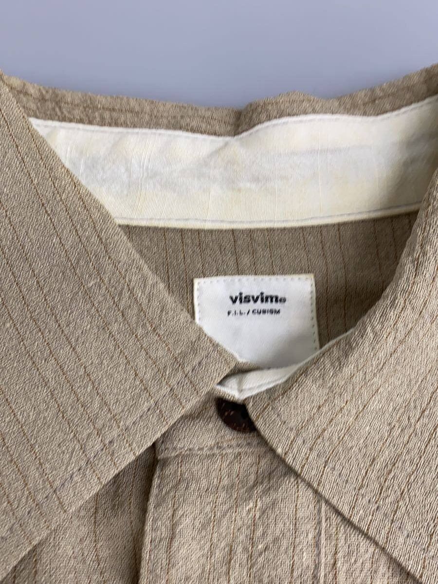 Visvim Beige Linen Stripe Sleeve Shirt Size US S / EU 44-46 / 1 - 7 Thumbnail