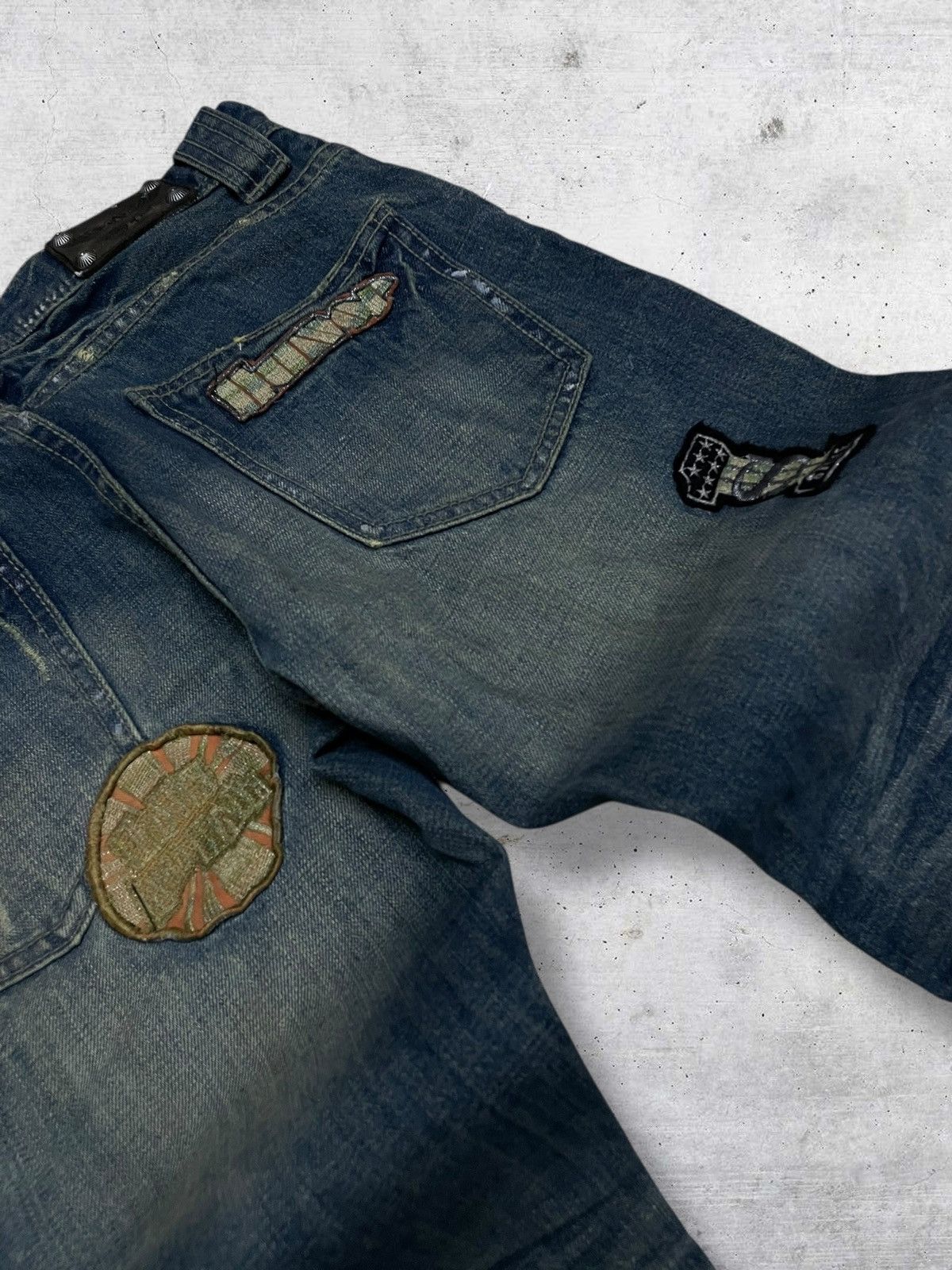 Hysteric Glamour VINTAGE BULLET NOISE JAPAN DESIGNER 90S OG PUNK PATCH DENIM Size US 30 / EU 46 - 18 Thumbnail