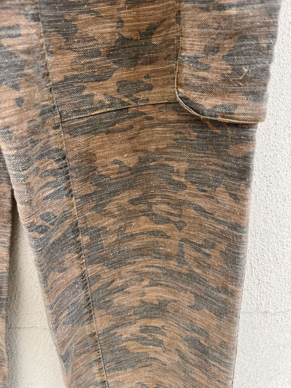 Vintage ALTERNATIVE CONCEPT Camo Linen Cargo Trouser Pant Size US 32 / EU 48 - 13 Thumbnail