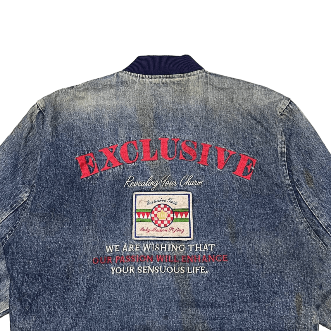 Japanese Brand Vintage Japanese Brand Denim Bomber Jacket with Patches Size US M / EU 48-50 / 2 - 14 Thumbnail