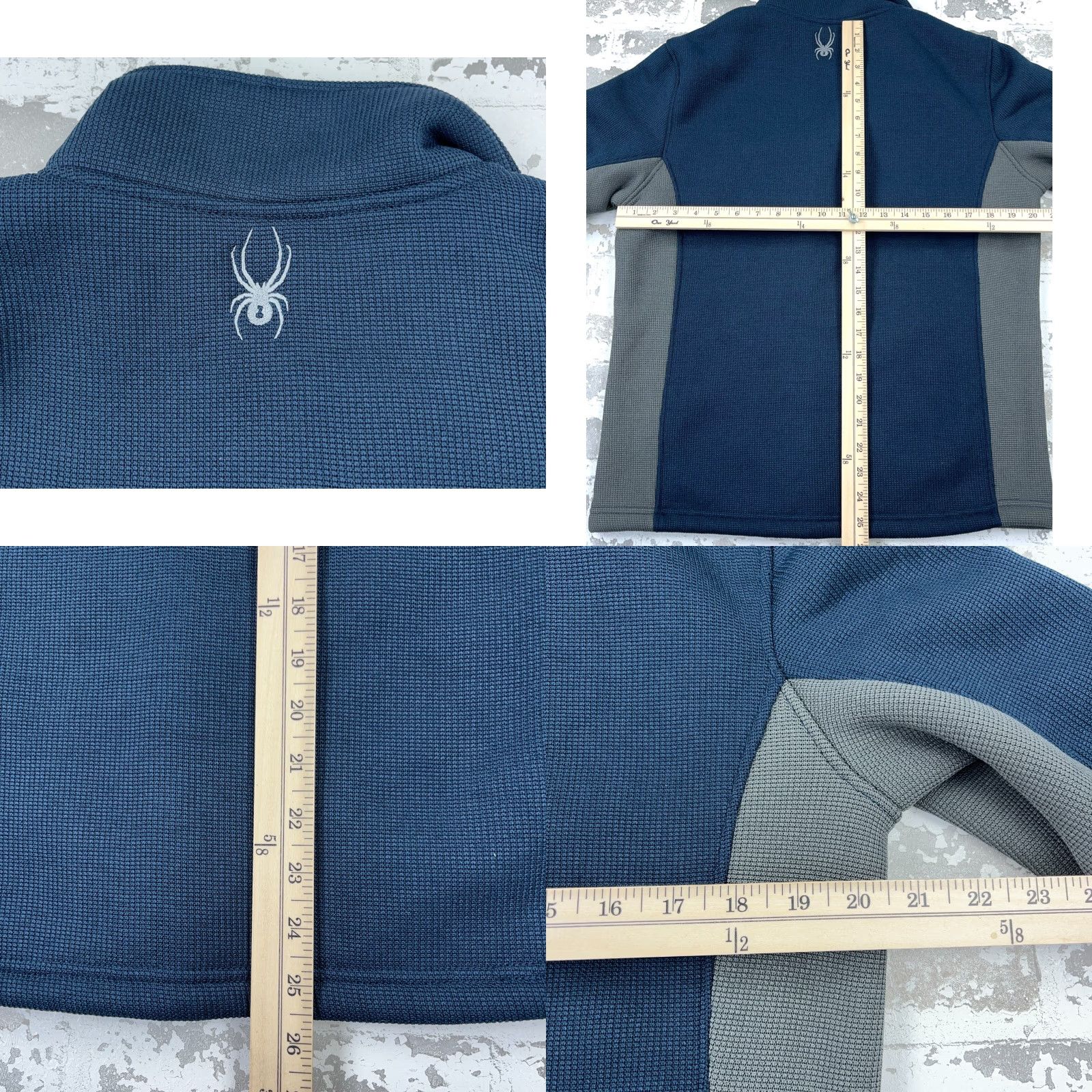 Spyder Spyder Jacket Men M Blue Full Zip Lined Pile Waffle Knit Thermal All Seasons Mock Neck Casual Skiing Motorsports Size US M / EU 48-50 / 2 - 8 Thumbnail